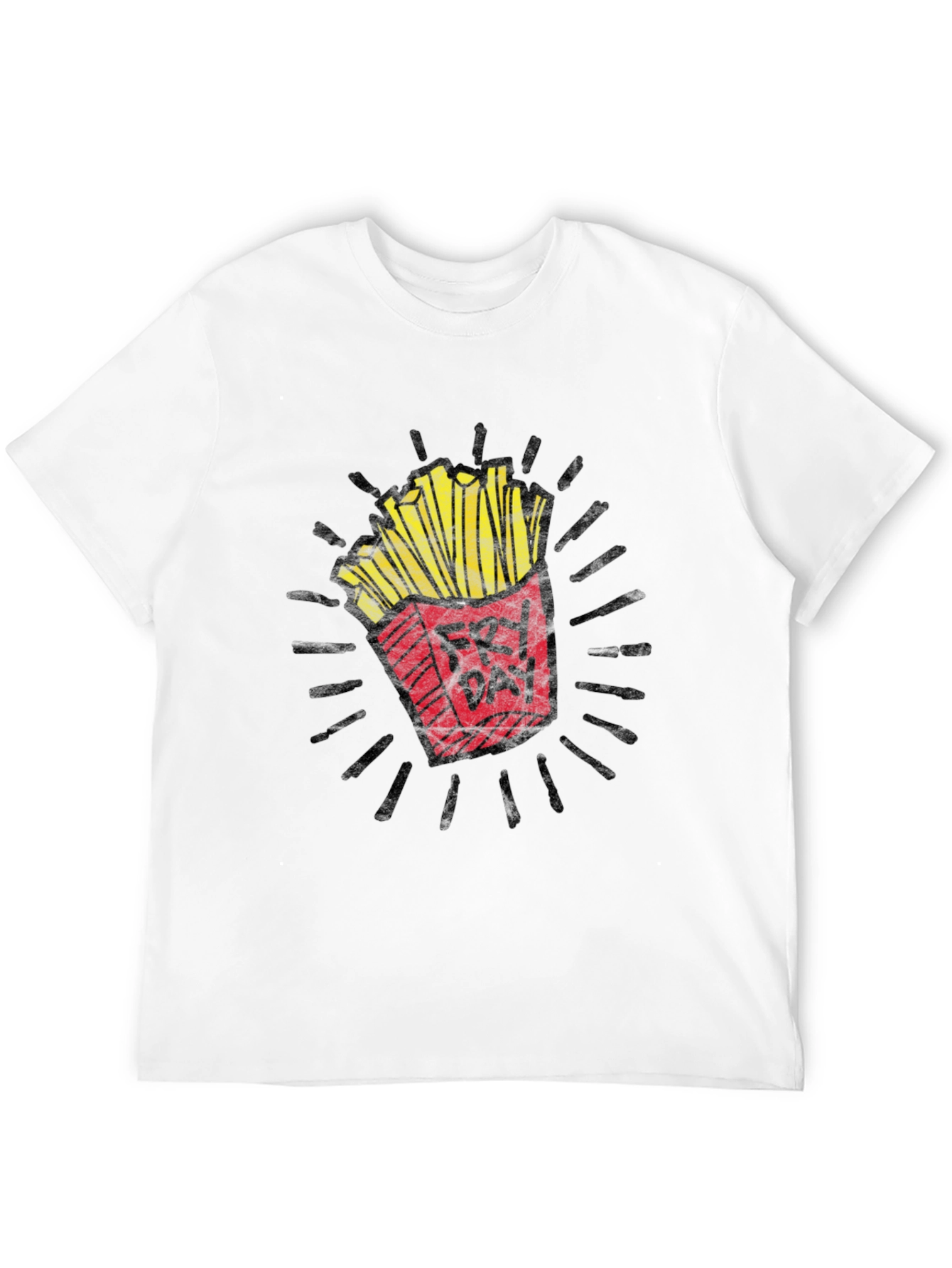 Black Fry Day Graphic T-Shirt - Unisex Crew Neck Tee view 12