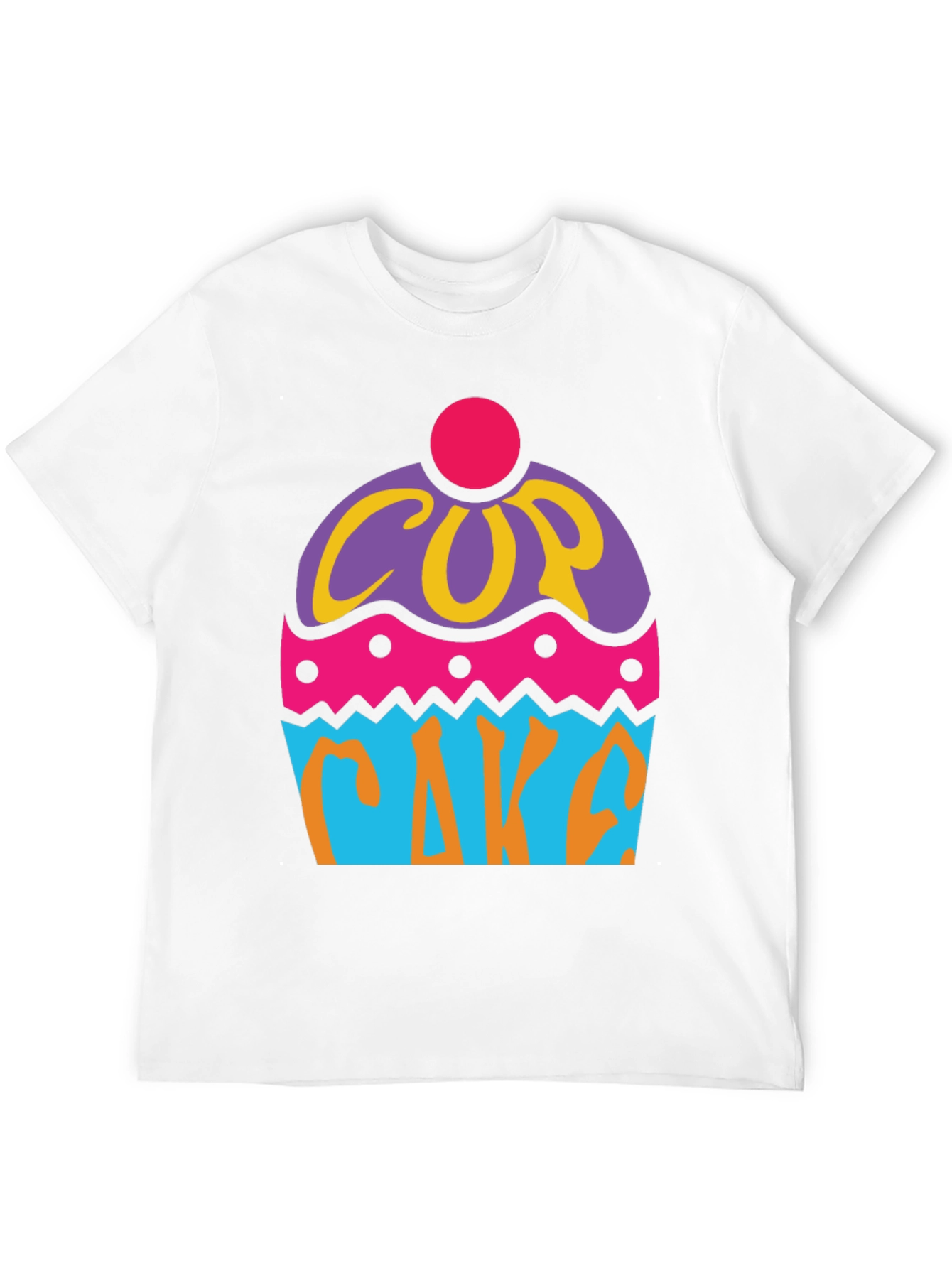 Black Fun Cupcake Graphic Tee - Black Cotton T-Shirt view 12