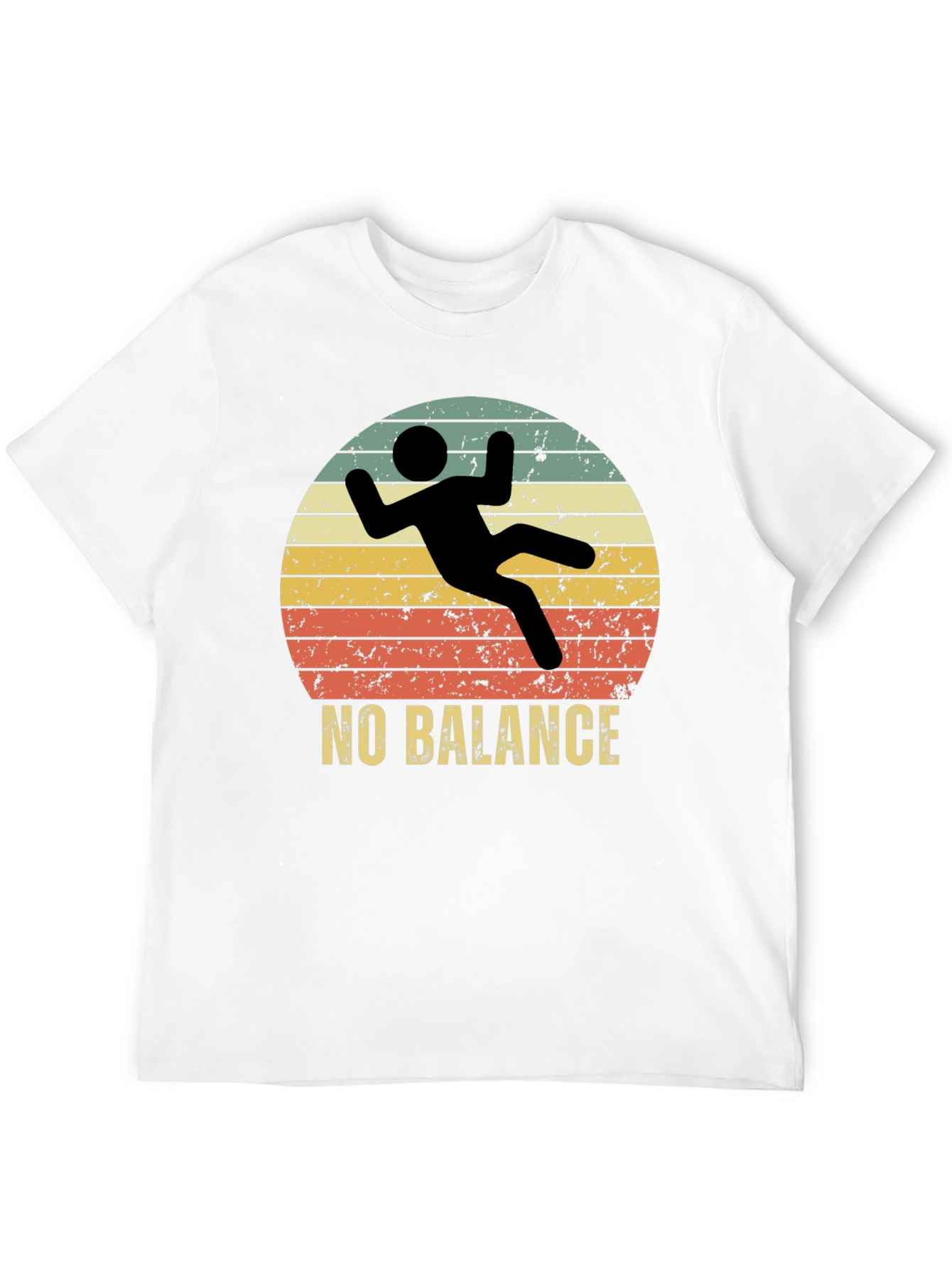 Black No Balance Funny Graphic Tee view 12