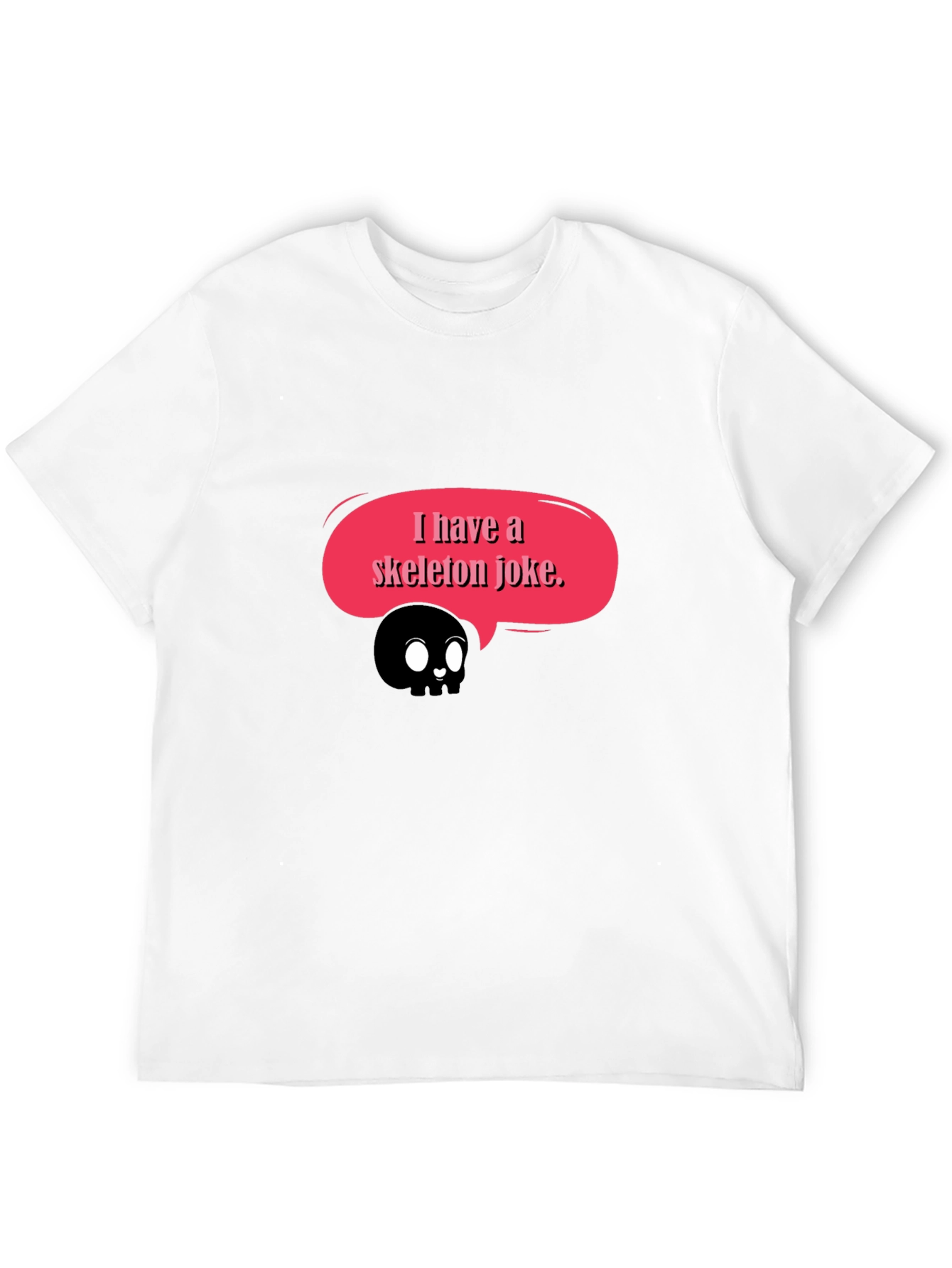 Black Skeleton Joke T-Shirt - Black, Graphic Tee view 12