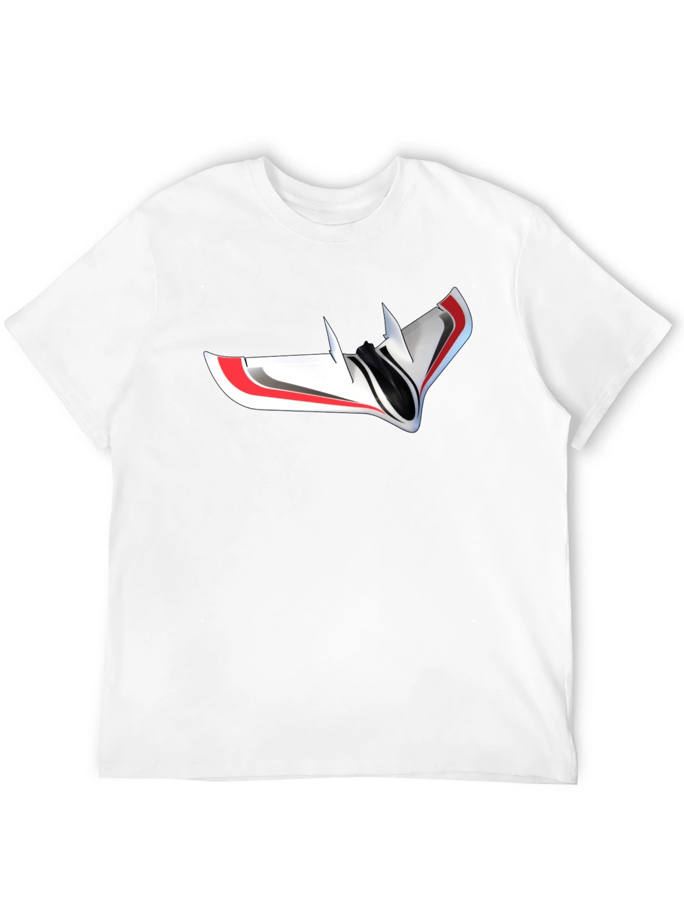 Black Futuristic Drone Graphic T-Shirt - Black view 12
