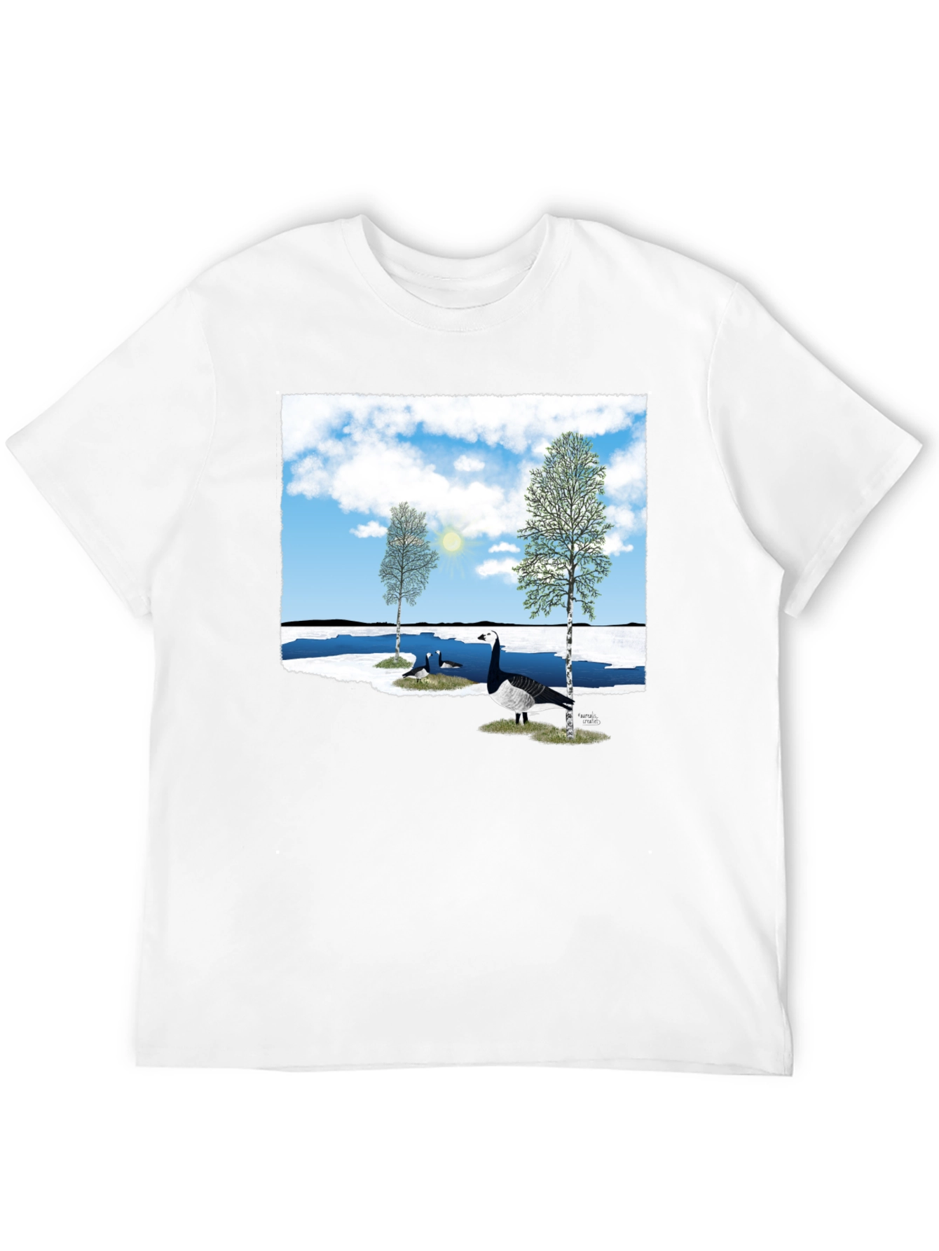 Black Goose Lake T-Shirt - Nature Graphic Tee view 12