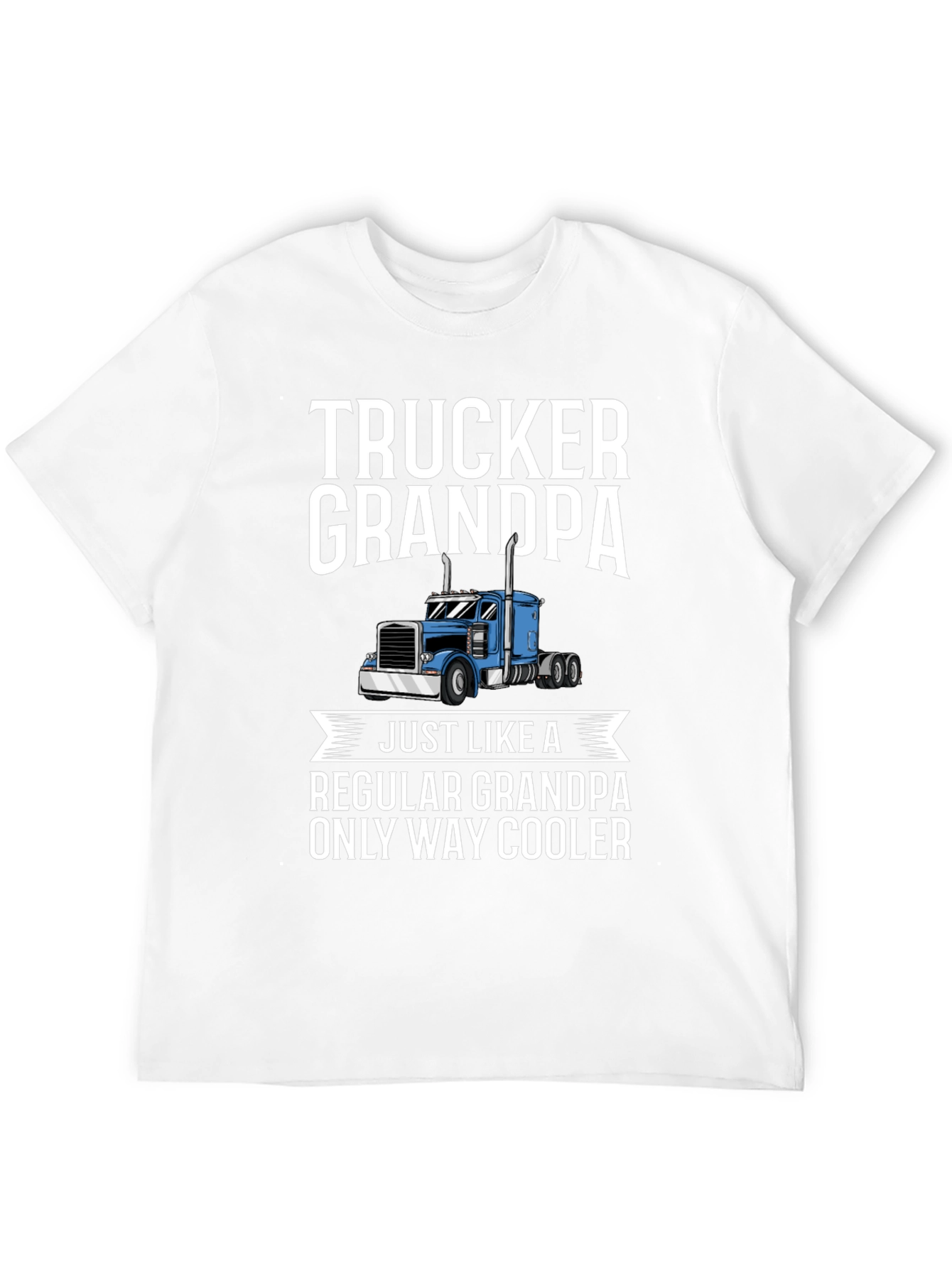 Black Trucker Grandpa T-Shirt - Cool Grandfather Tee view 12