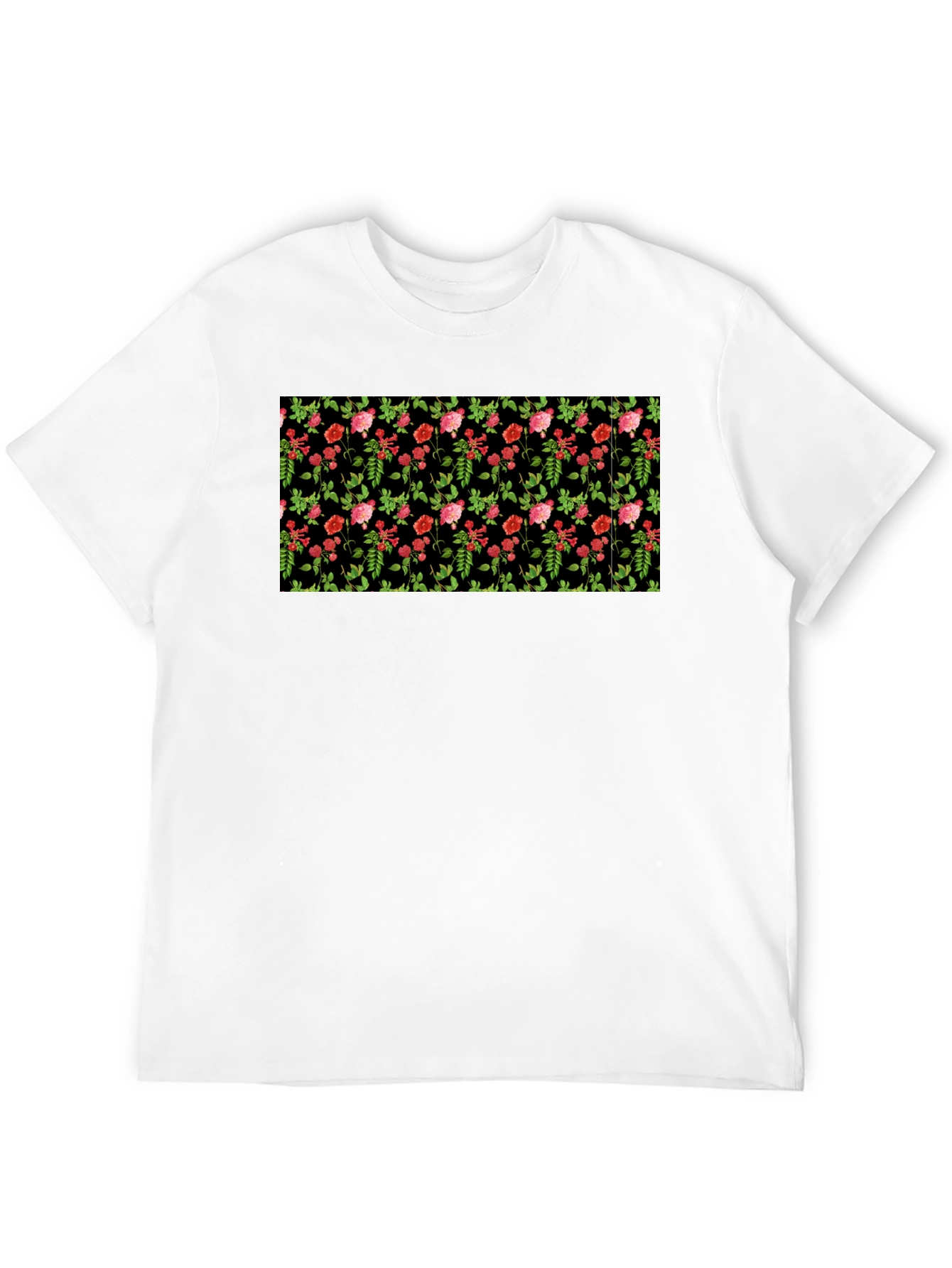 Black Floral Black T-Shirt view 12