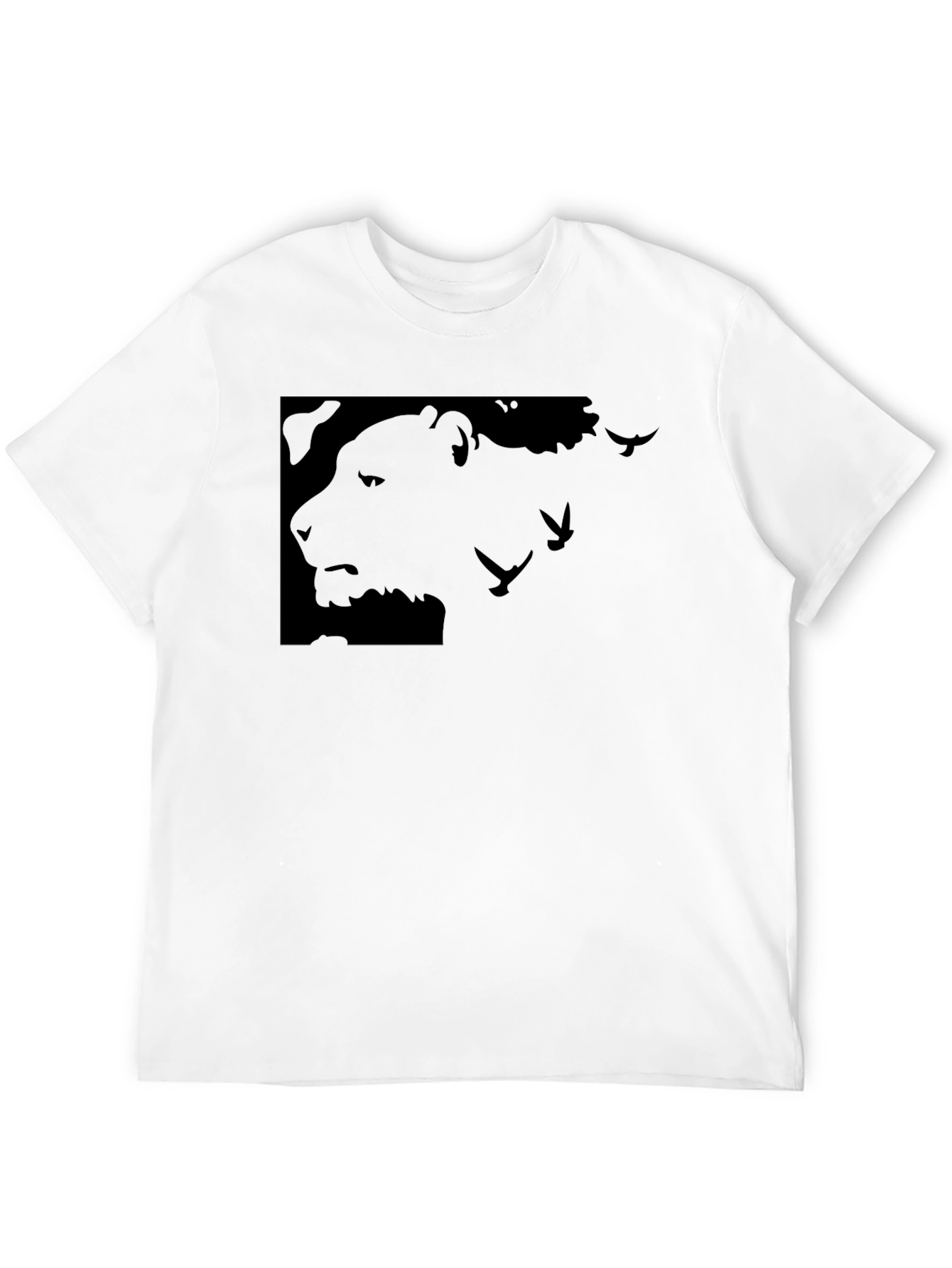 Black Lion Silhouette Graphic T-Shirt view 12