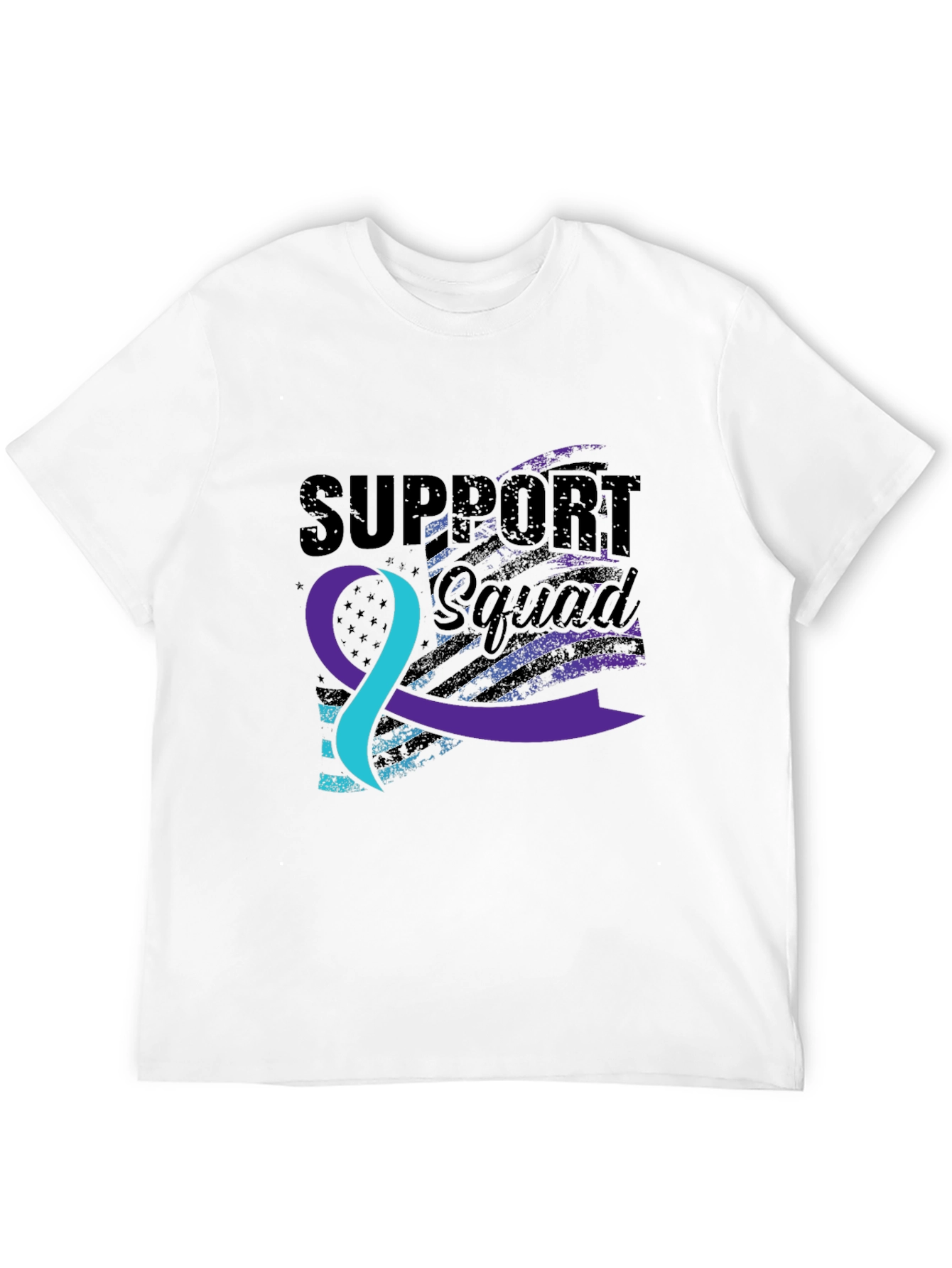 Black Support Squad Awareness T-Shirt view 12