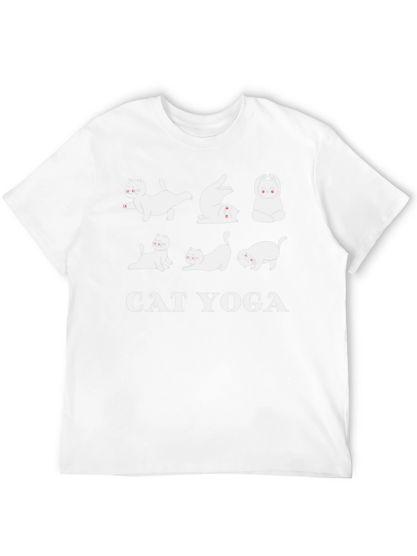 Black Cat Yoga Black T-Shirt - Funny Graphic Tee view 12