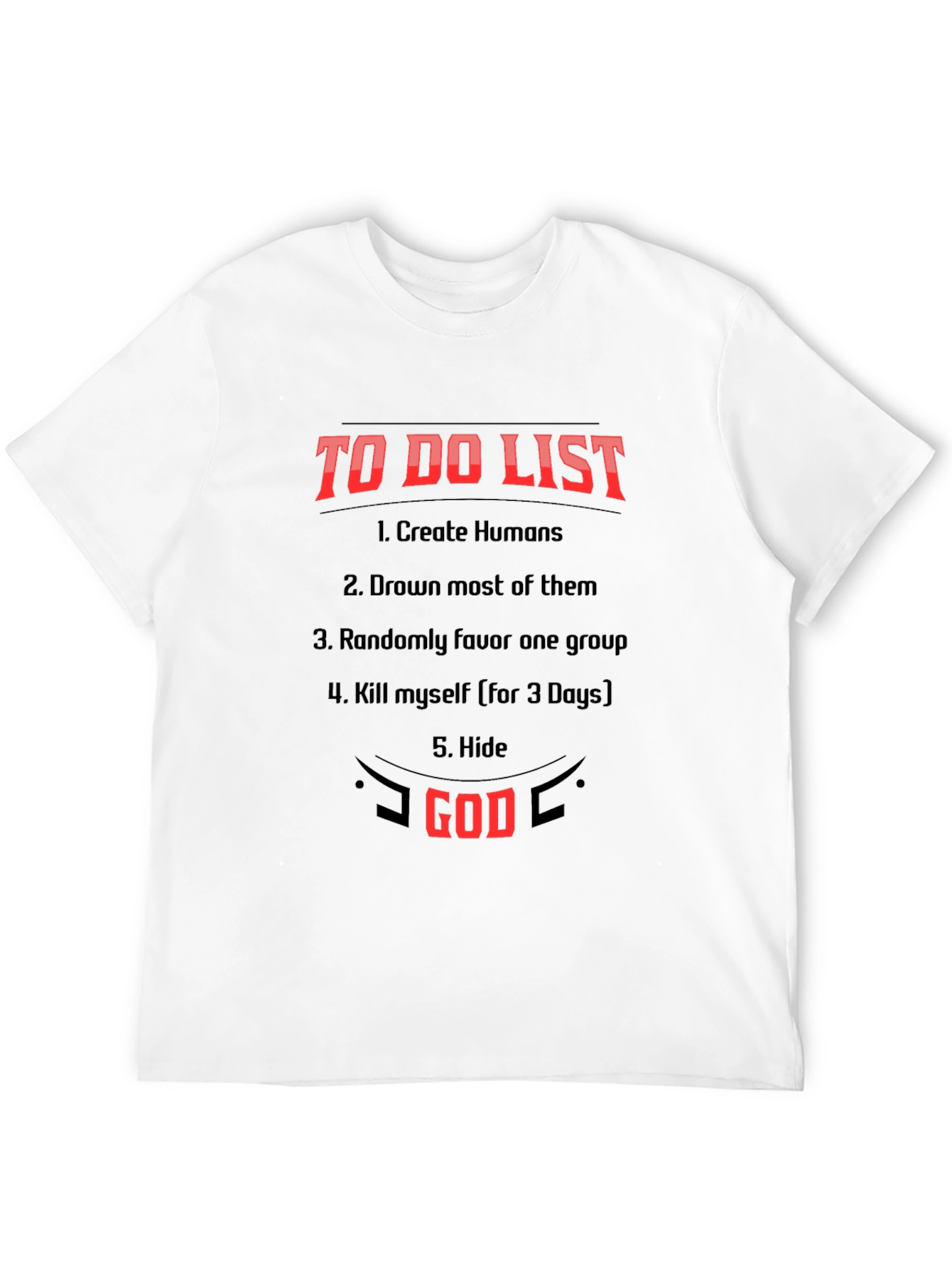 Black God's To-Do List Black T-Shirt view 12