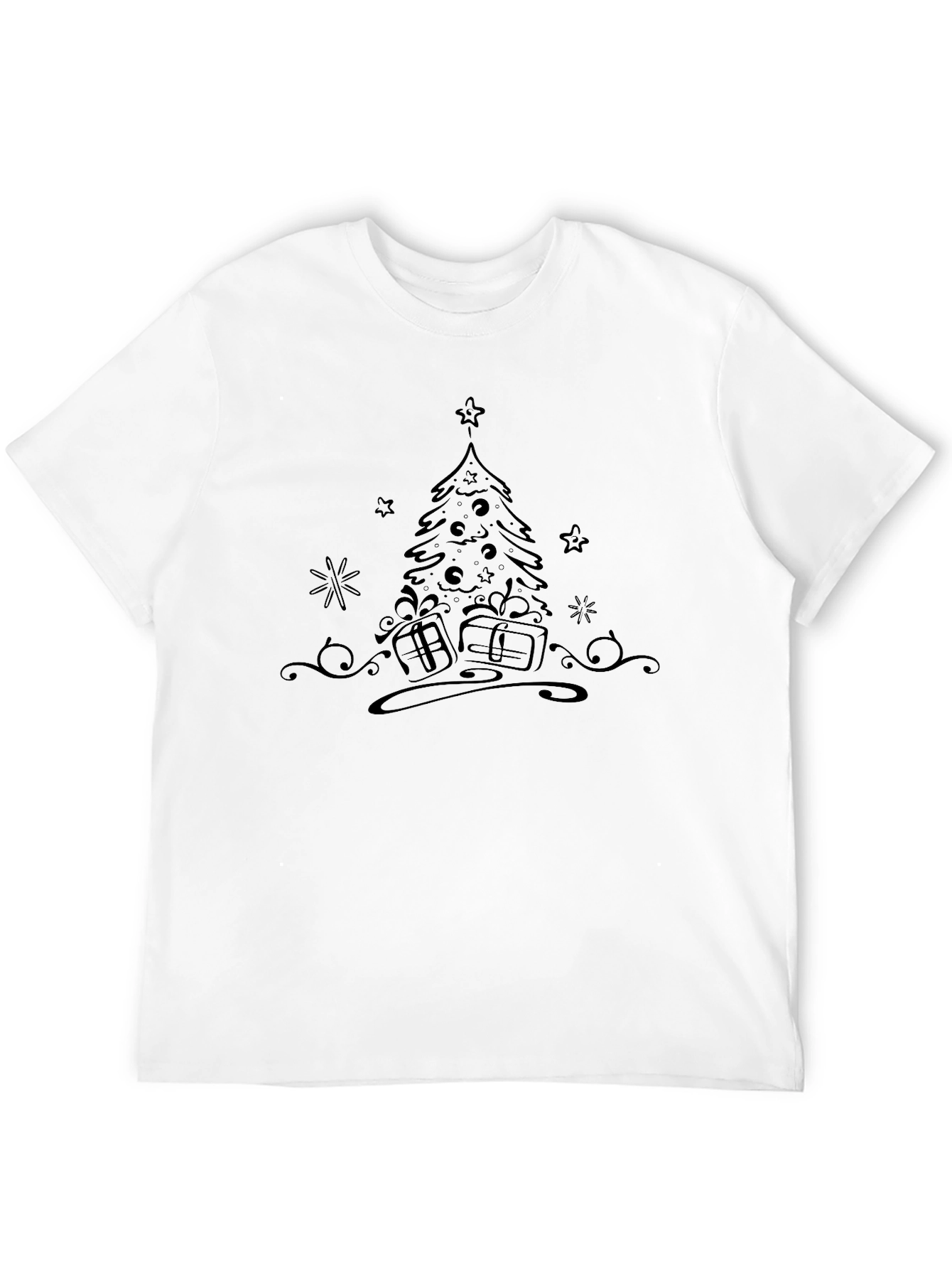 Festive Christmas Tree Graphic T-Shirt - 12