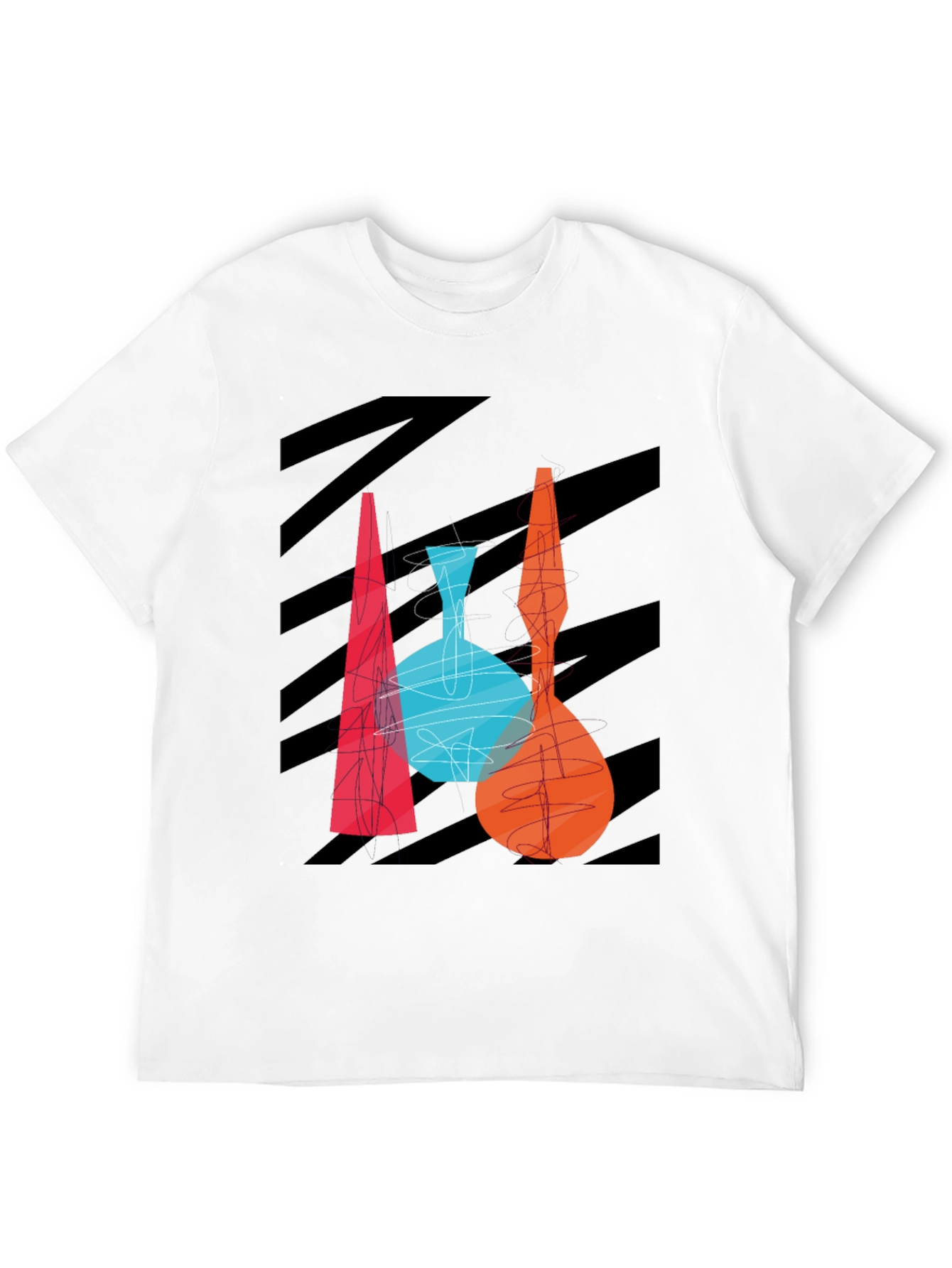 Abstract Vase Graphic Tee - Modern Art T-Shirt - 12