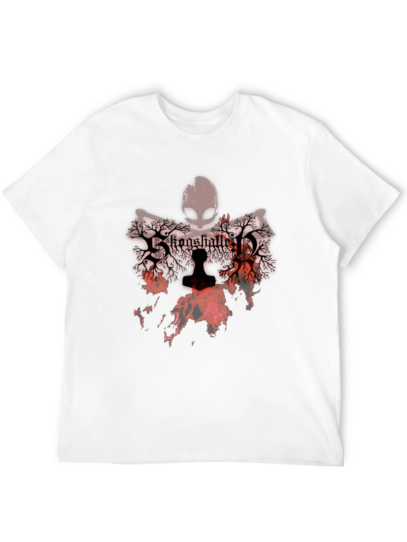 Black Shadowy Alien Graphic T-Shirt view 12