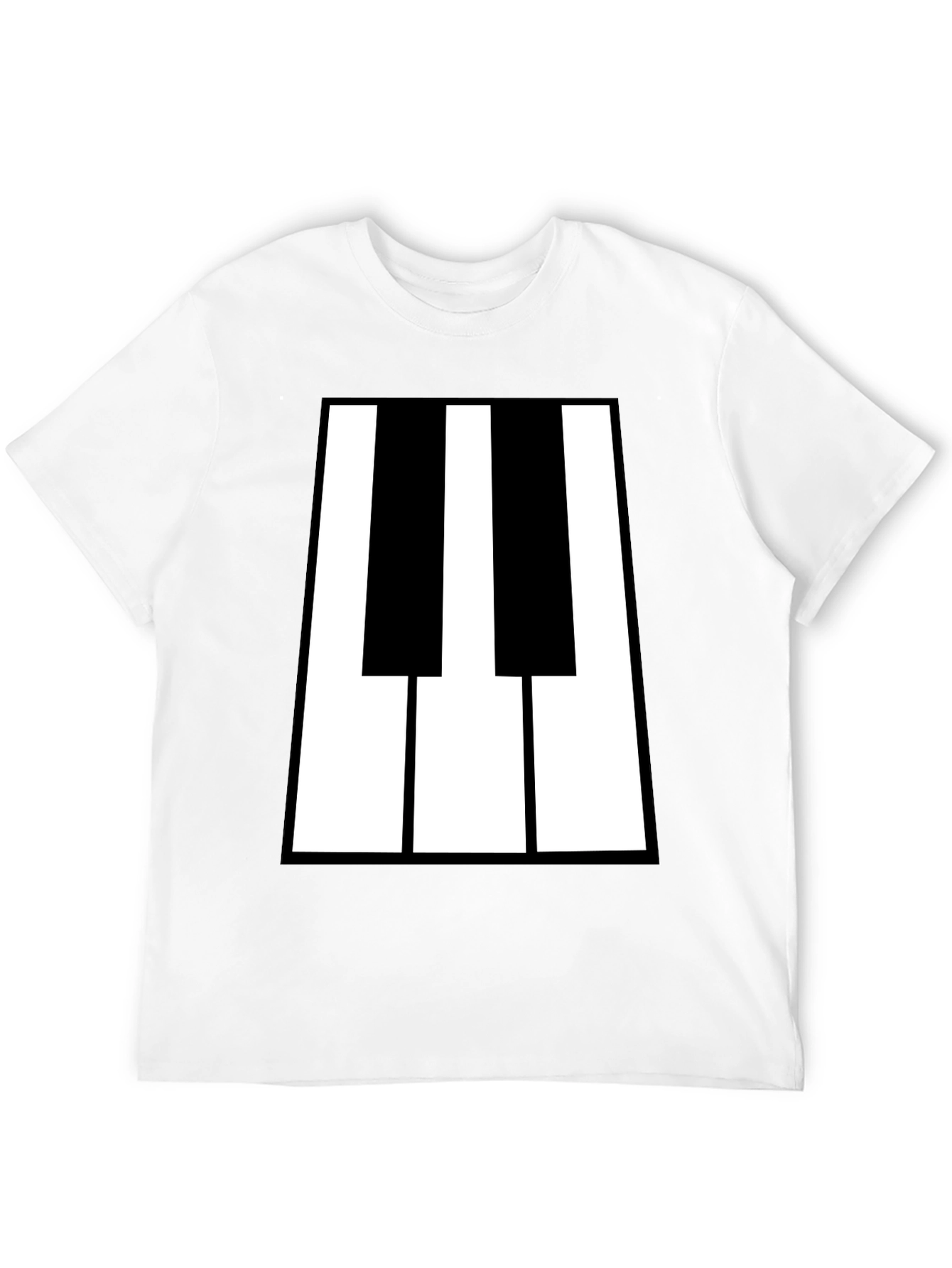 Black Piano Keys Graphic Tee - Black T-Shirt view 12