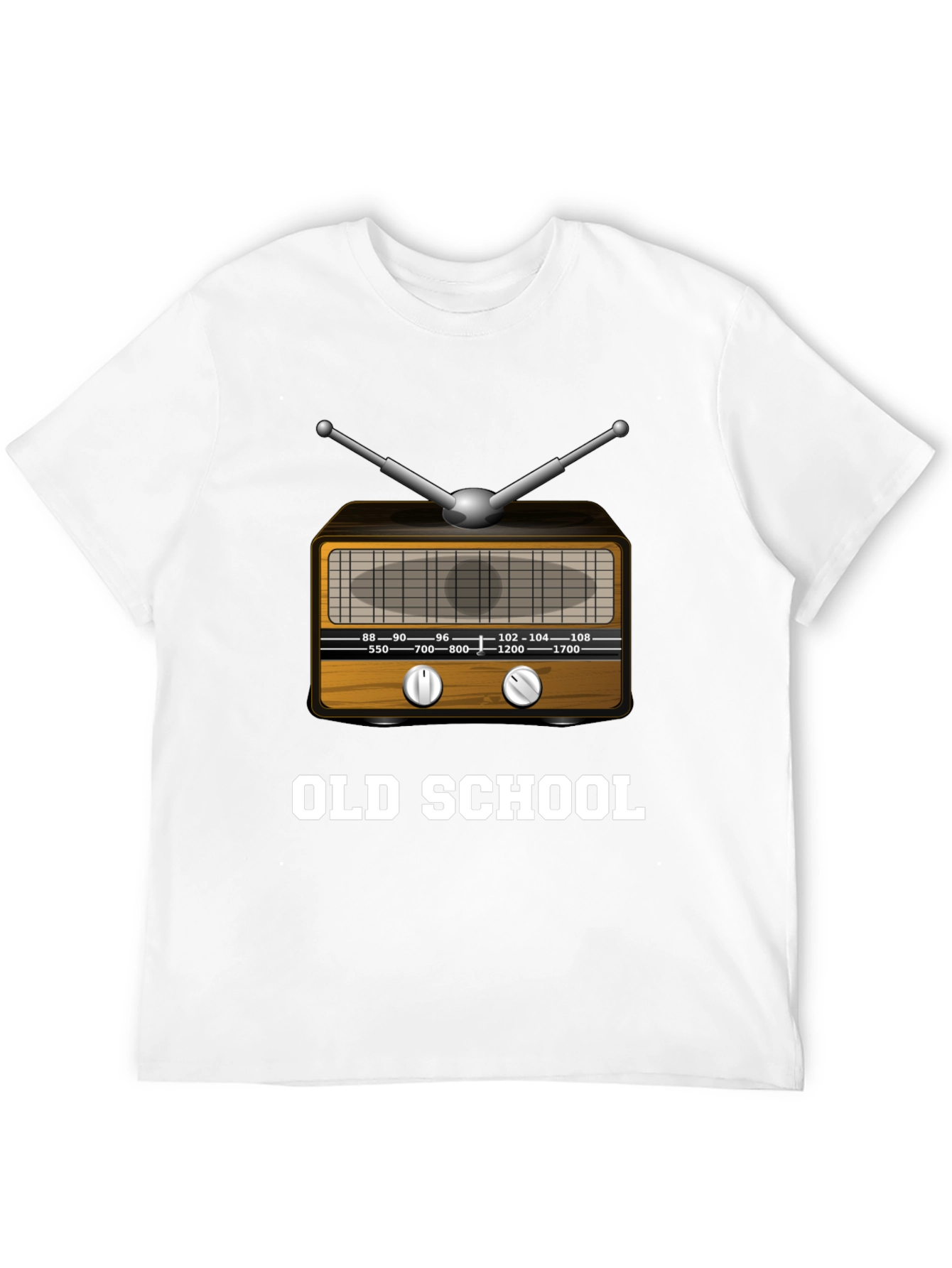 Black Old School Radio Graphic T-Shirt view 12