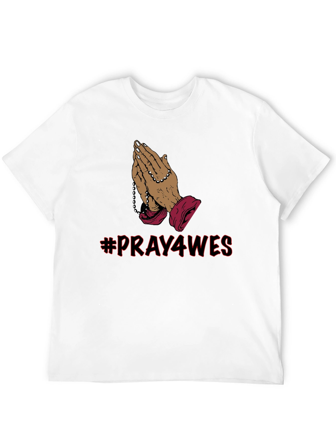 Black Pray4Wes Graphic Tee - Stylish Religious T-Shirt view 12