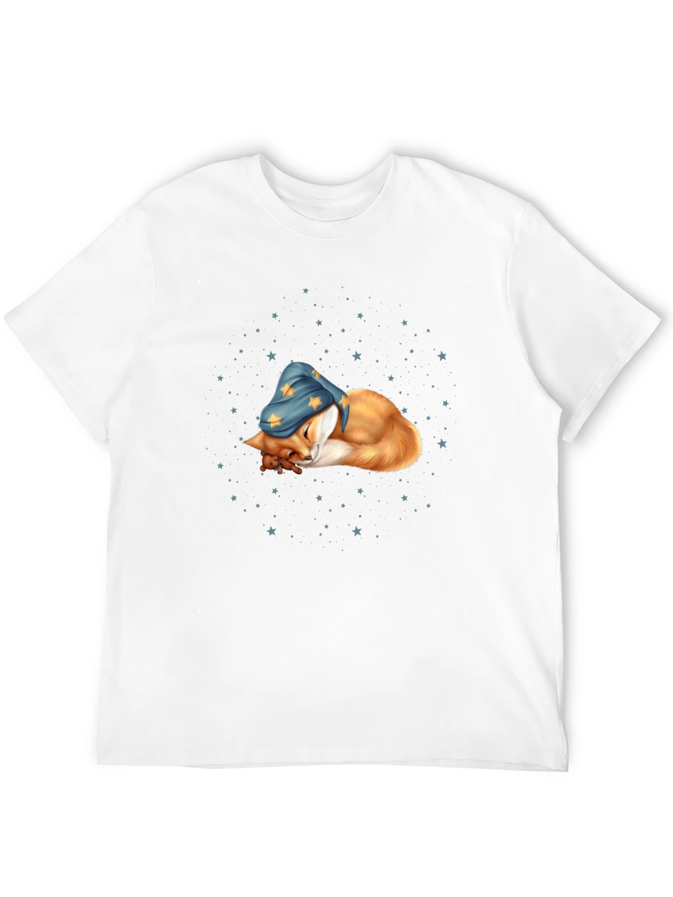 Black Dreamy Fox Tee: Whimsical Comfort view 12
