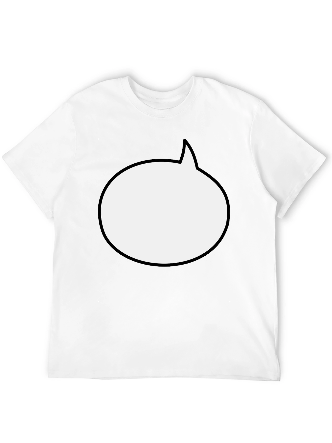 Black Comic Bubble Black T-Shirt view 12