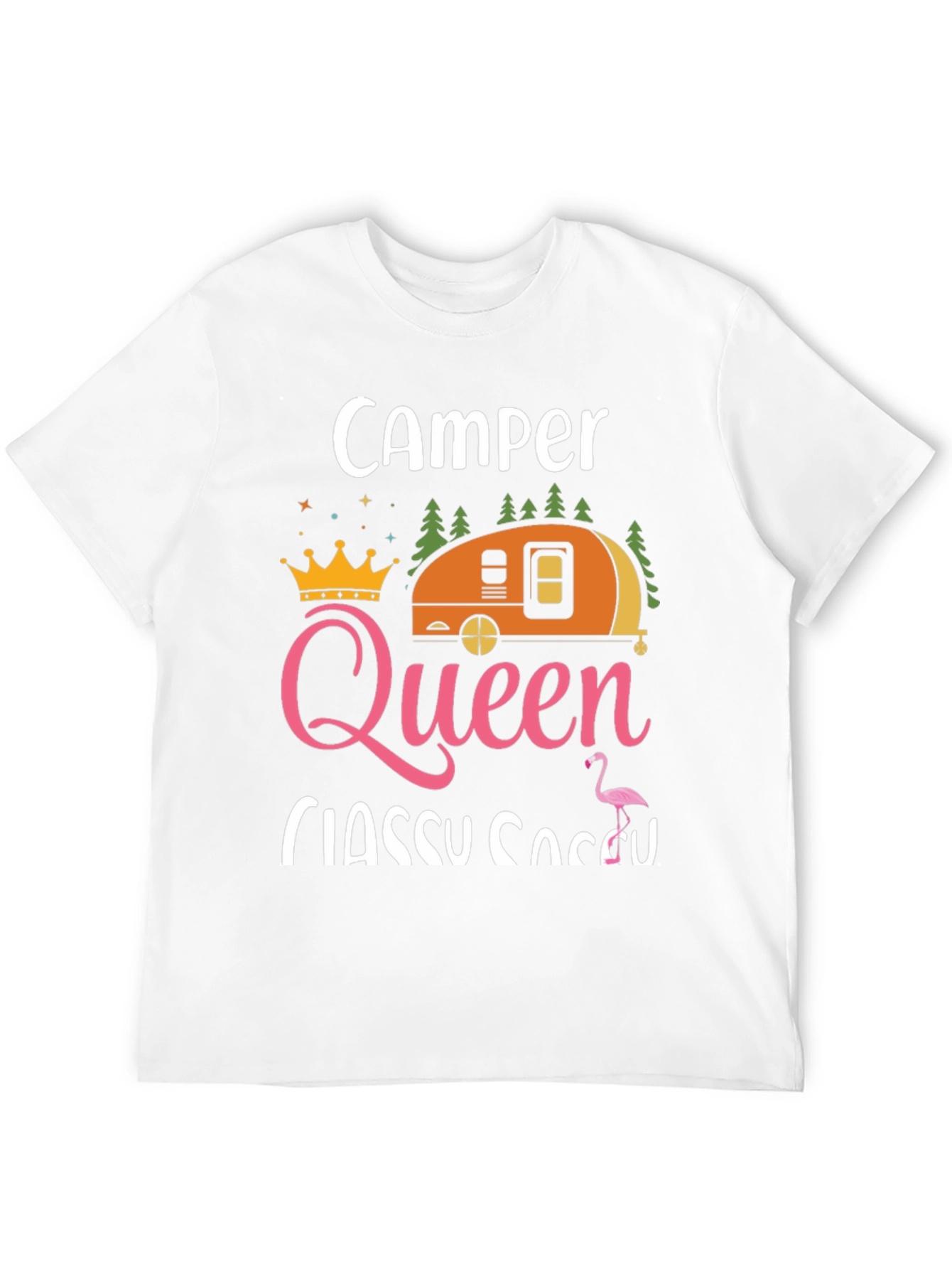 Black Camper Queen Classy Sassy Graphic T-Shirt view 12
