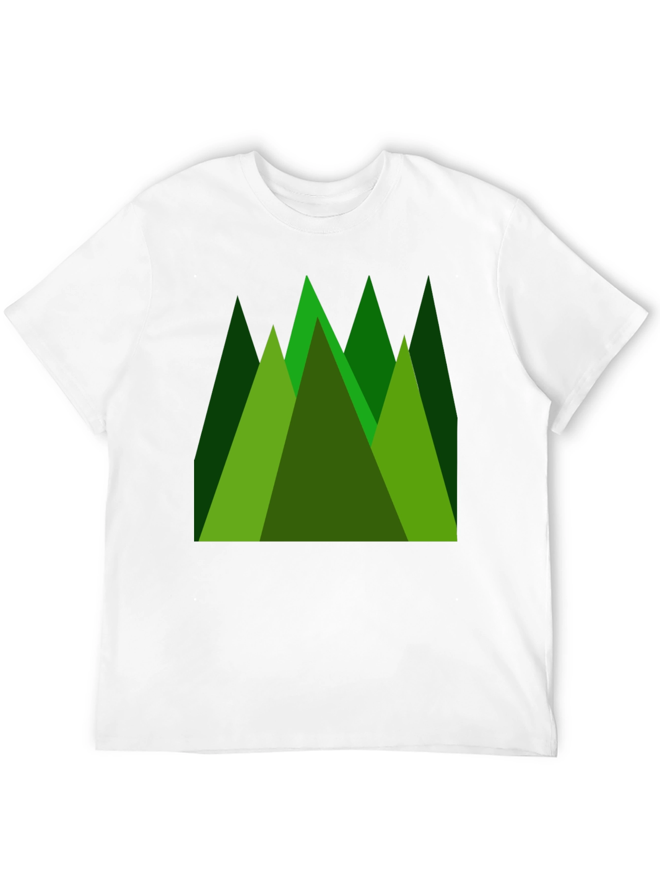 Black Geometric Mountain T-Shirt view 12