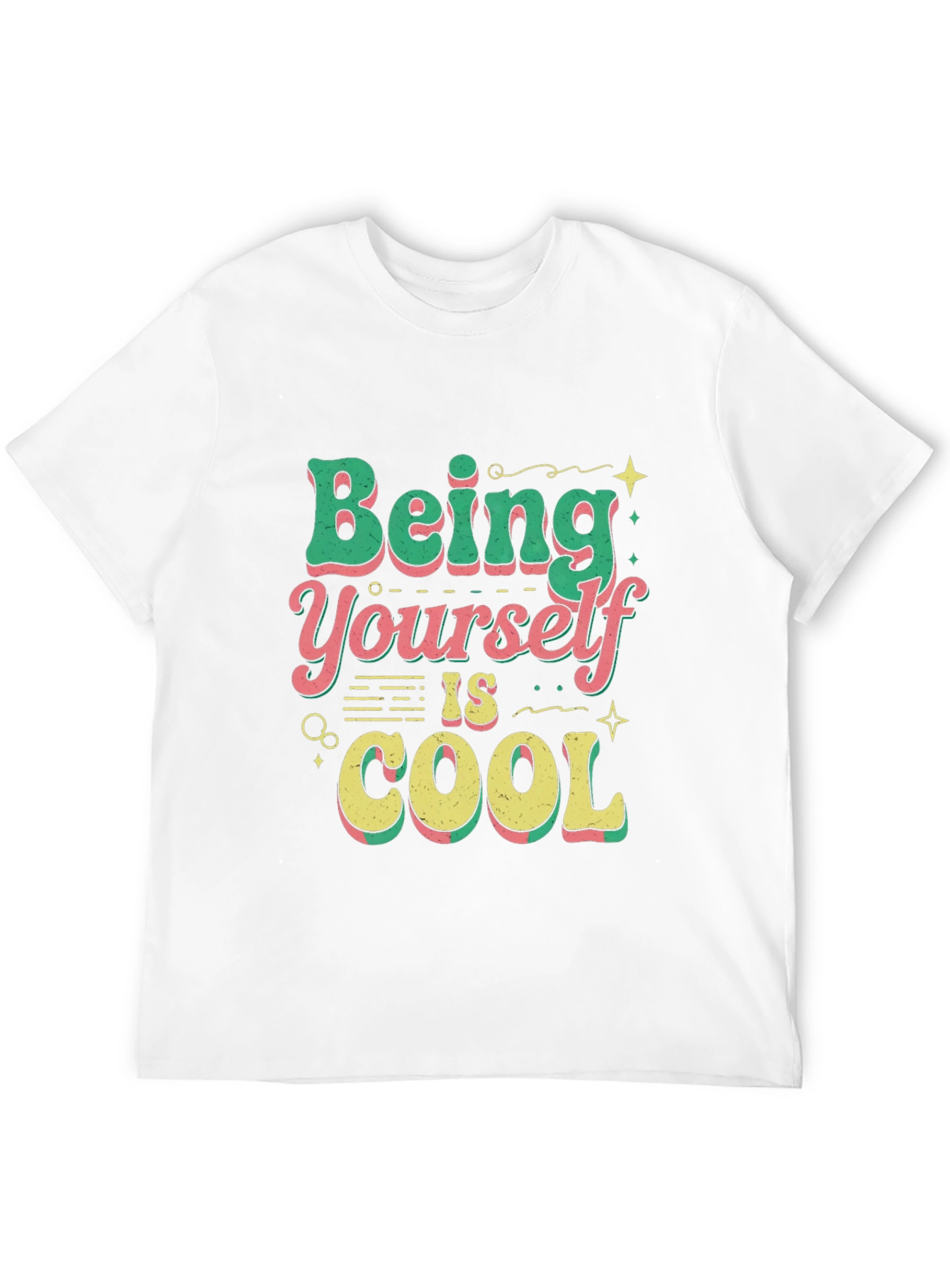 Black Being Yourself is Cool T-Shirt view 12