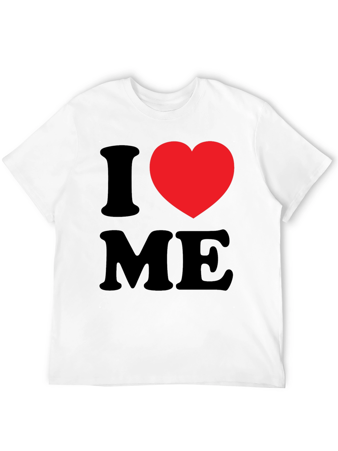 Black I Heart Me T-Shirt - Black Graphic Tee view 12