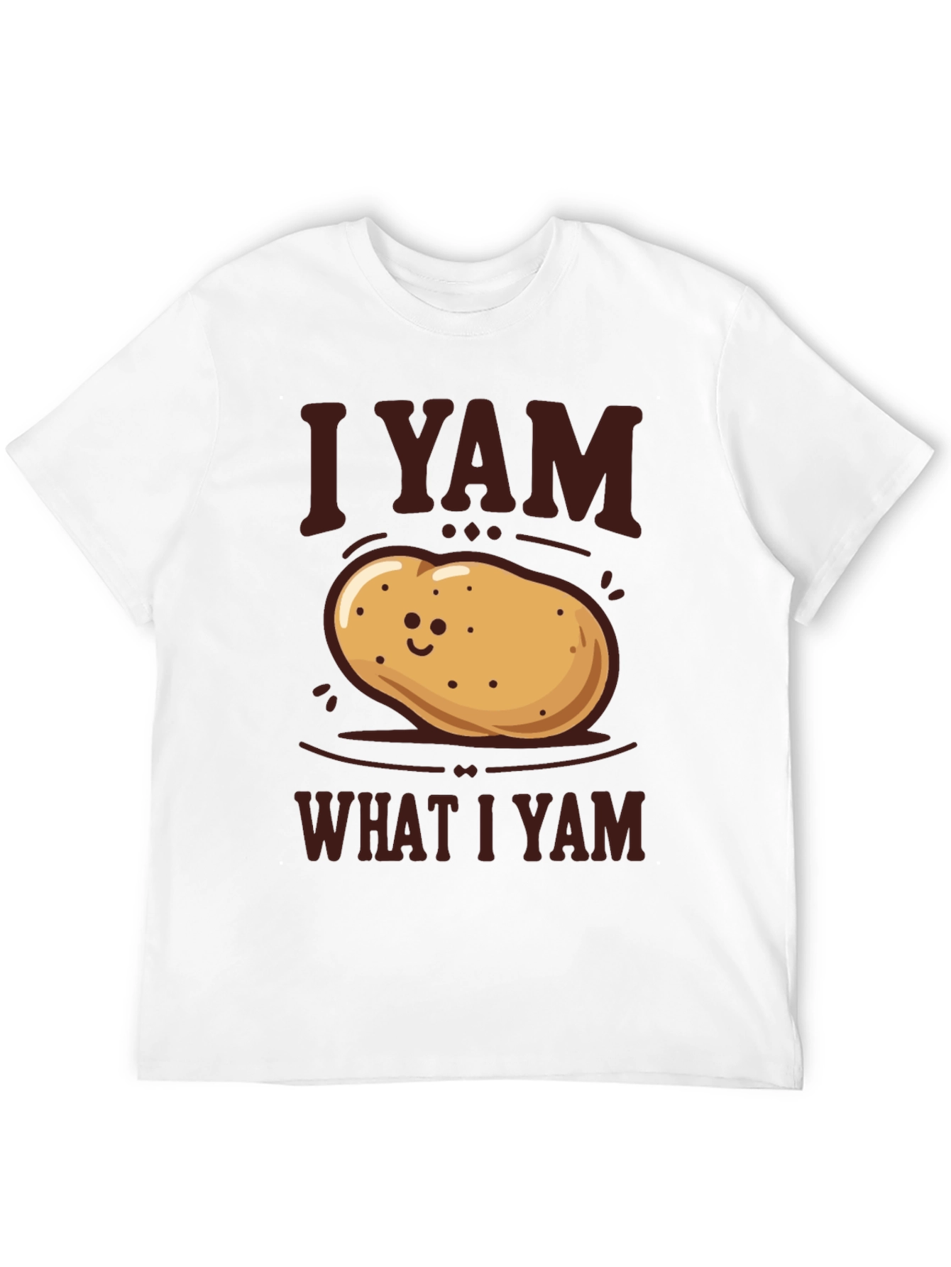 Black I Yam What I Yam Potato T-Shirt - Funny Graphic Tee view 12