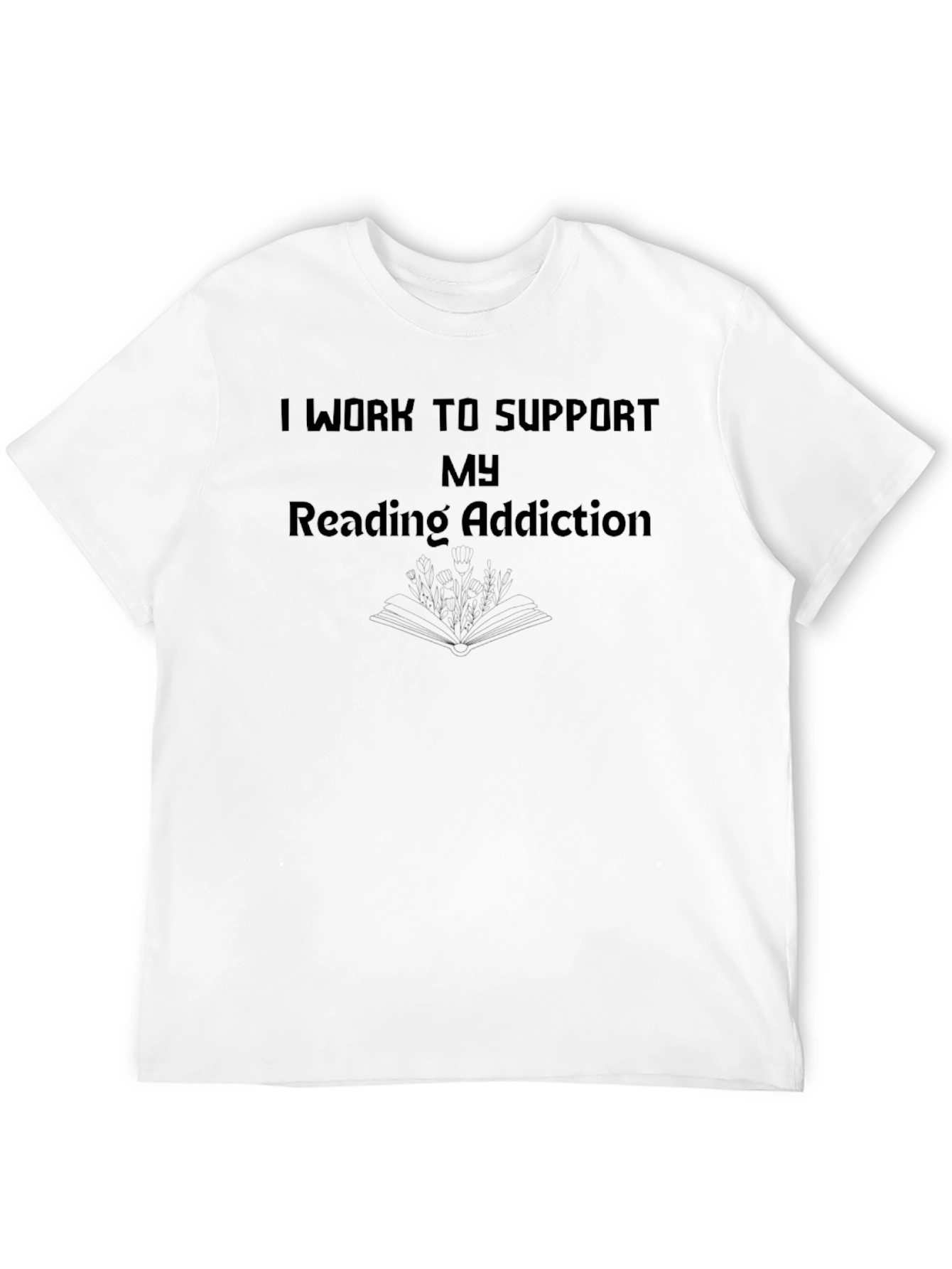 Black Reading Addiction T-Shirt view 12