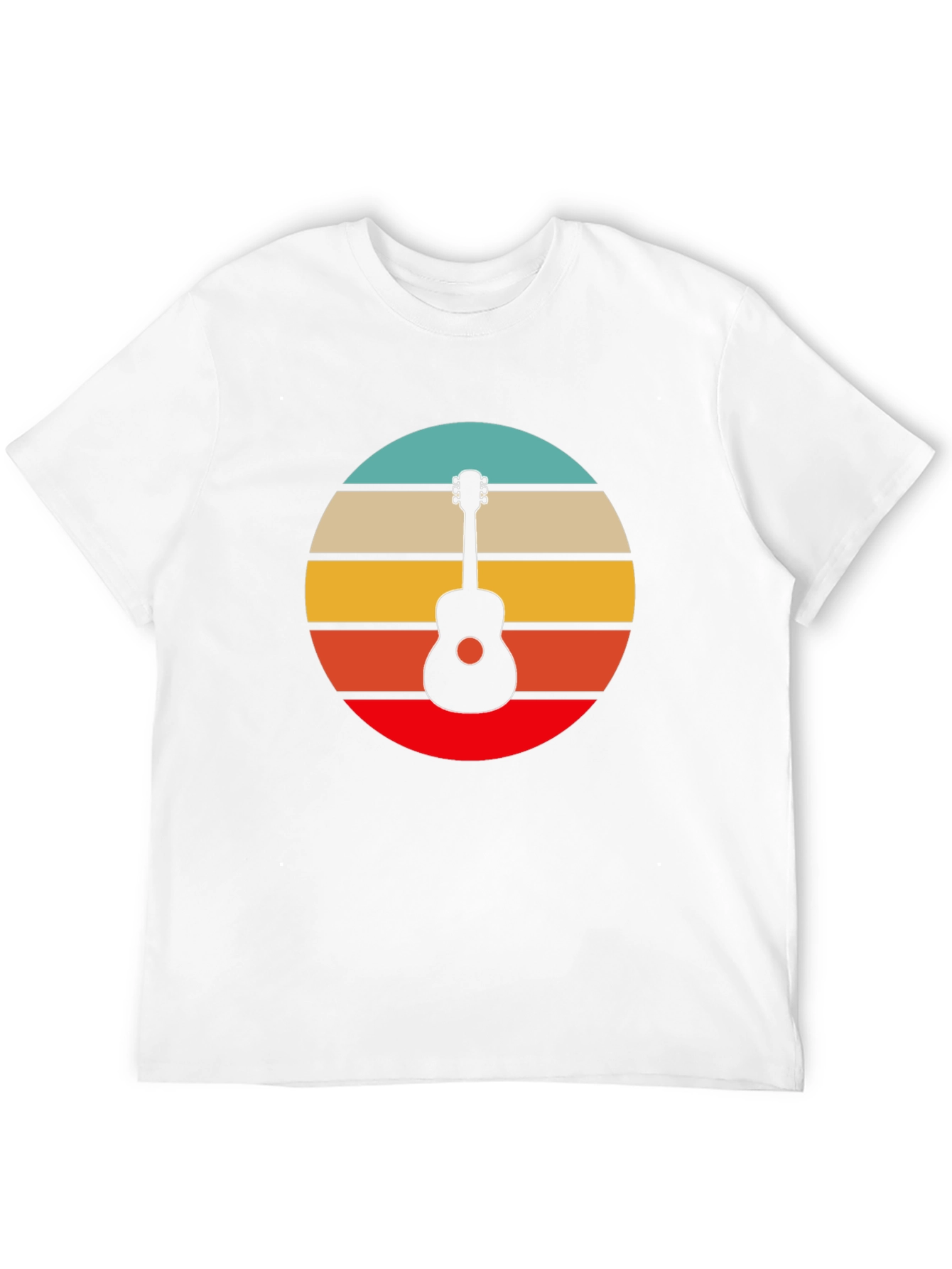 Black Retro Guitar Sunset Graphic Tee - Black view 12