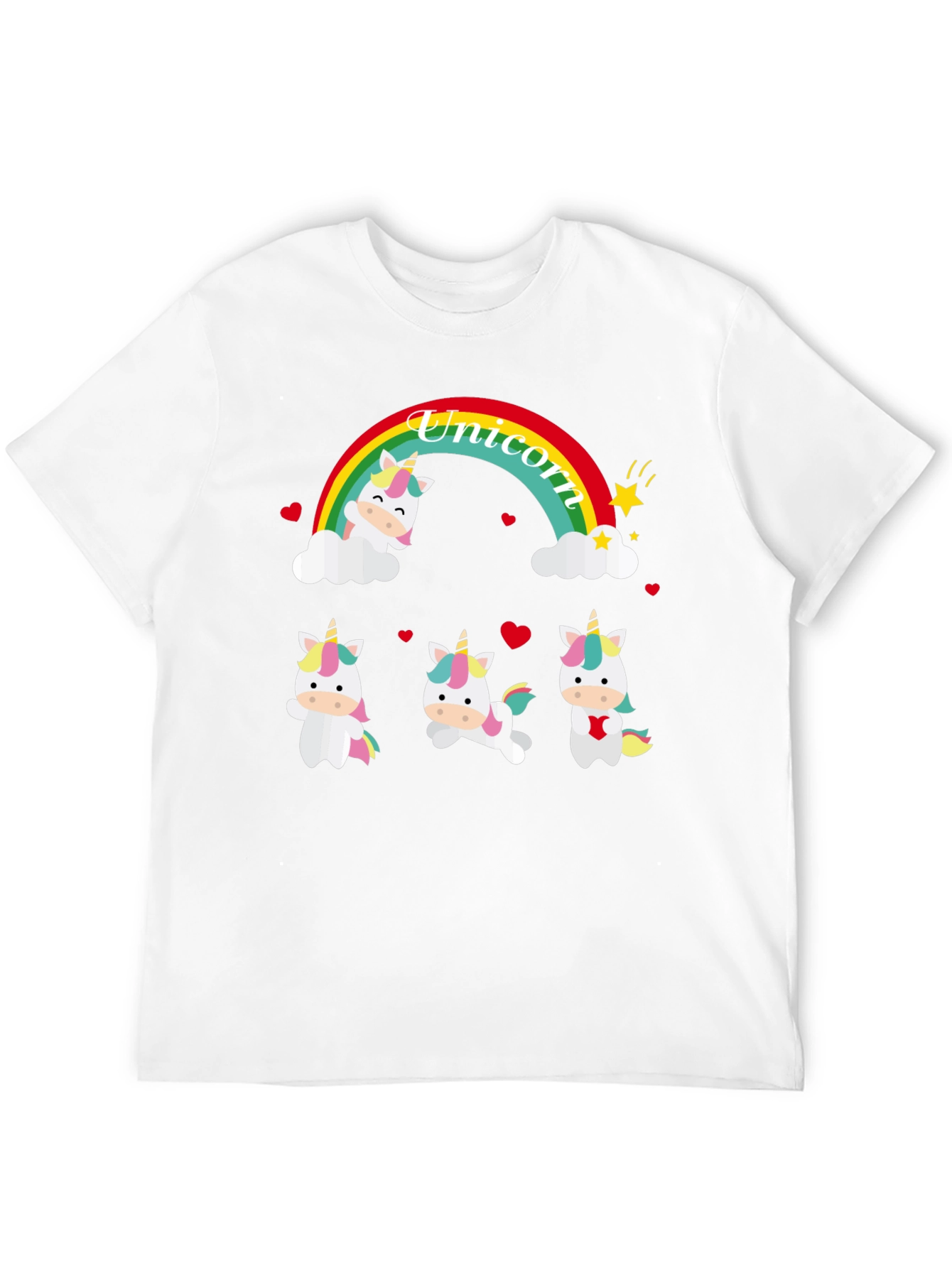 Unicorn Rainbow Graphic Tee - Black - 12