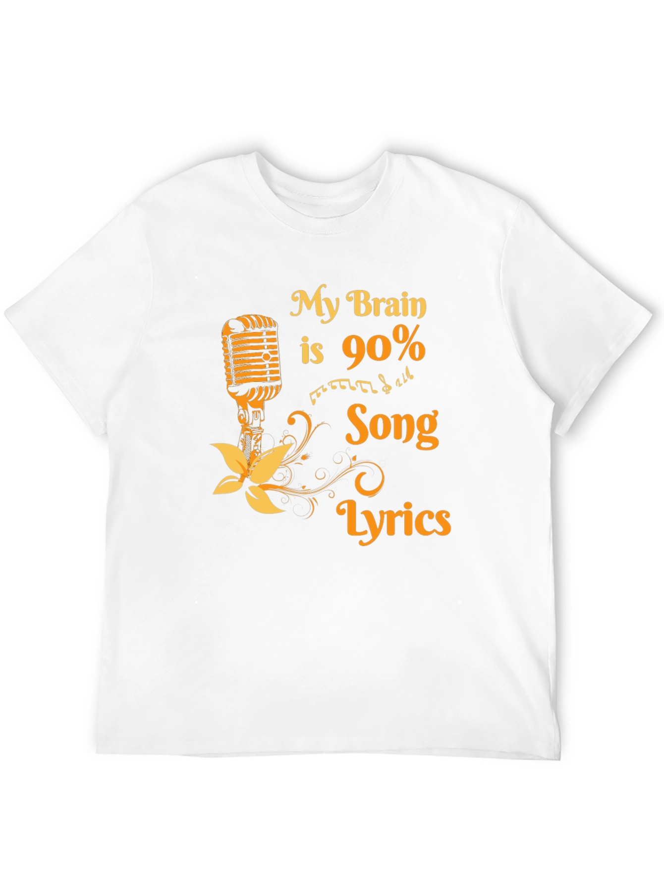 Black My Brain is 90% Song Lyrics T-Shirt view 12