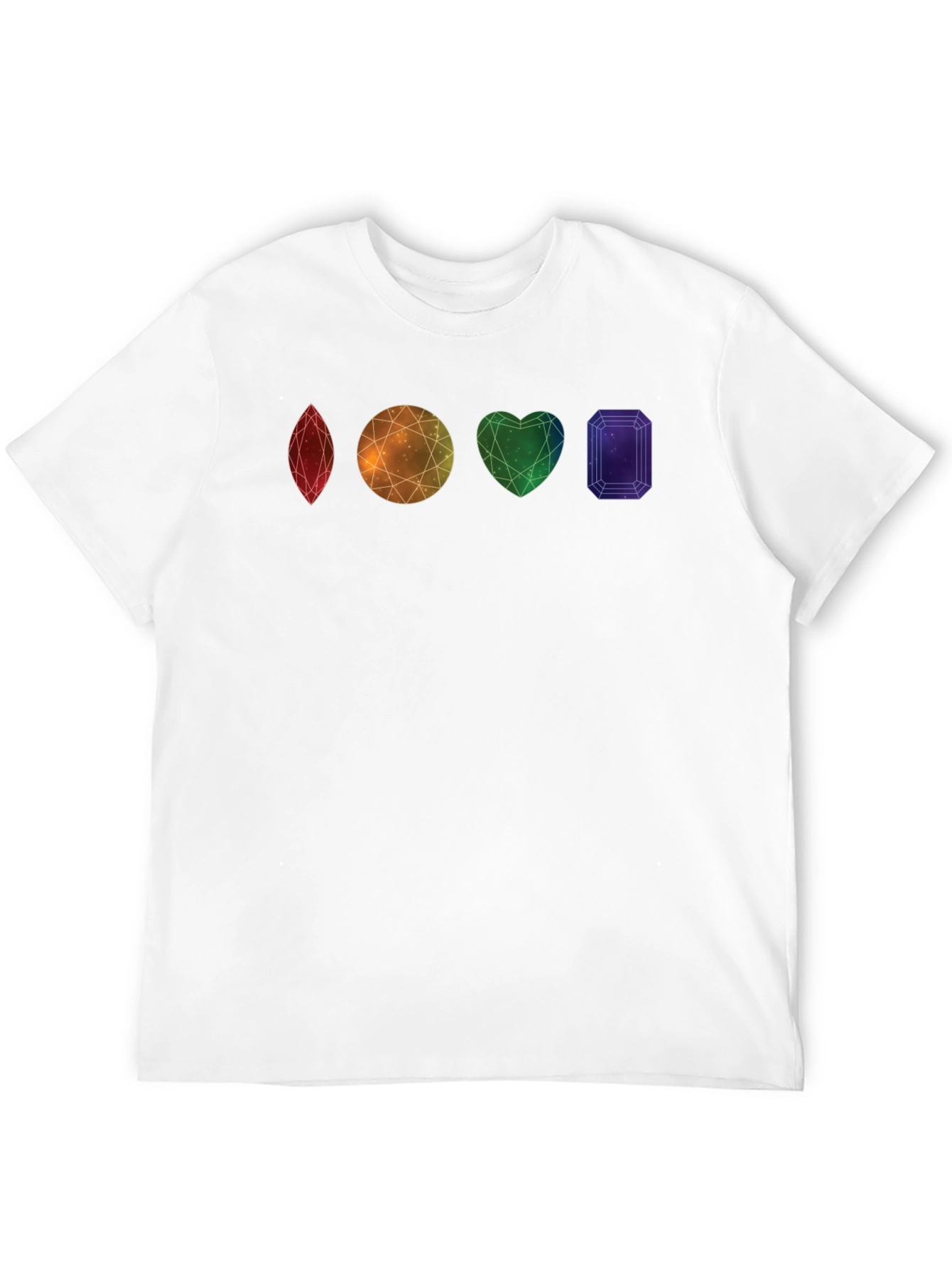 Black Rainbow Gems Graphic T-Shirt - Stylish Pride Apparel view 12