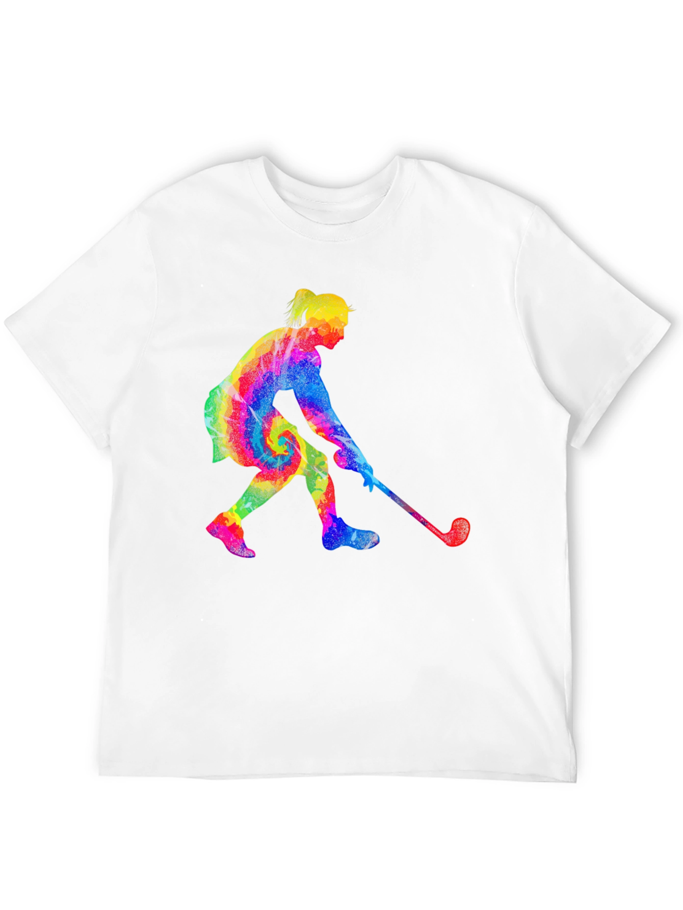 Black Tie-Dye Golfing Woman Black T-Shirt view 12