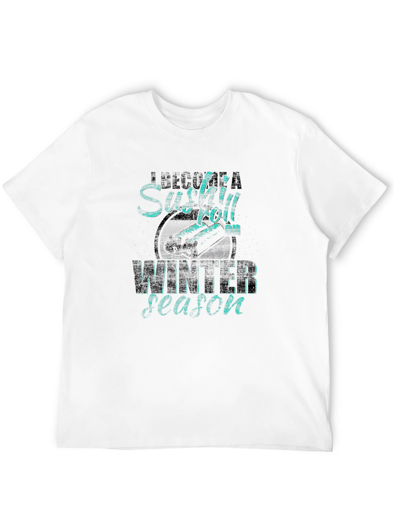 Black Sushi Roll Winter Season Graphic Tee view 12