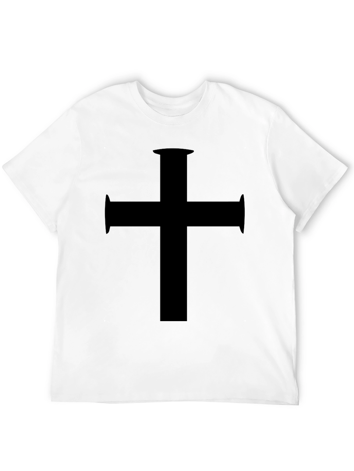 Black Black T-Shirt with Maltese Cross Design view 12