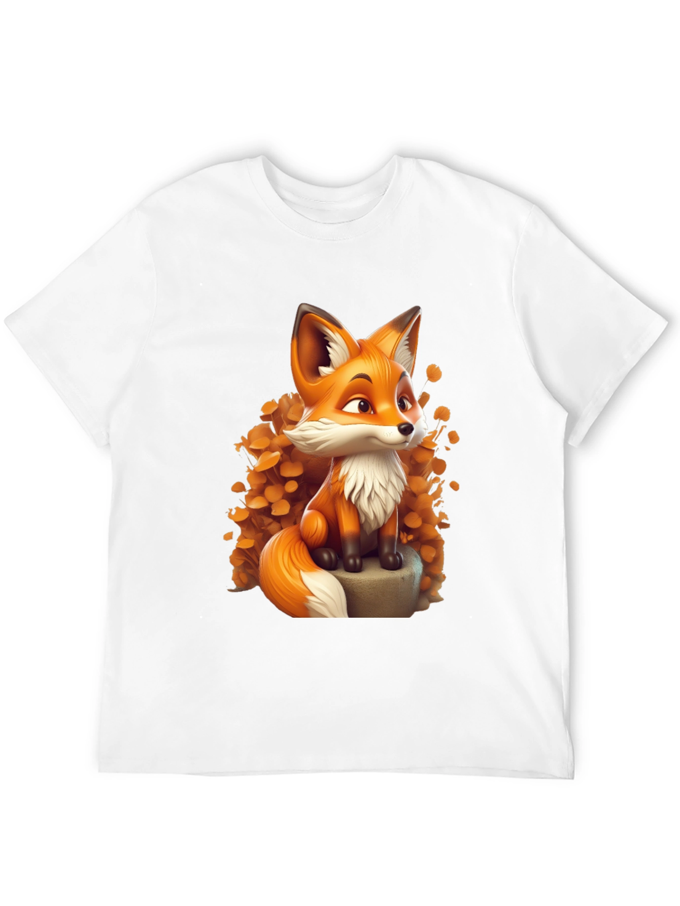 Black Cartoon Fox Graphic Tee - Stylish & Comfortable view 12