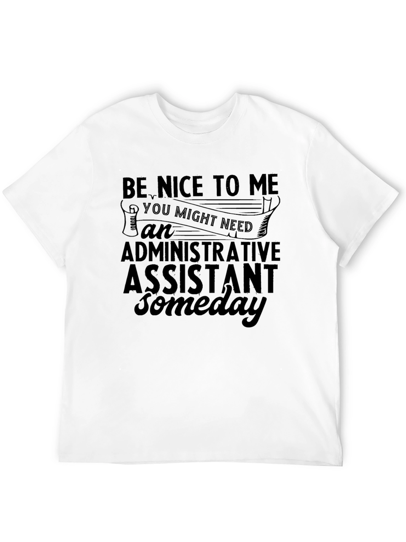 Black Funny Administrative Assistant Graphic T-Shirt view 12