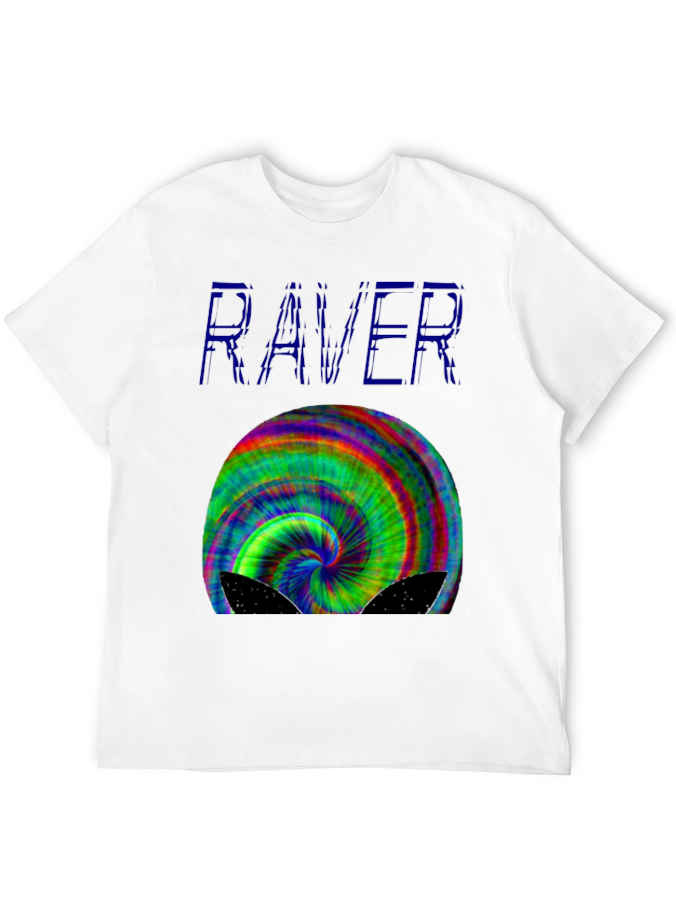 Black Raver Spiral Graphic T-Shirt view 12