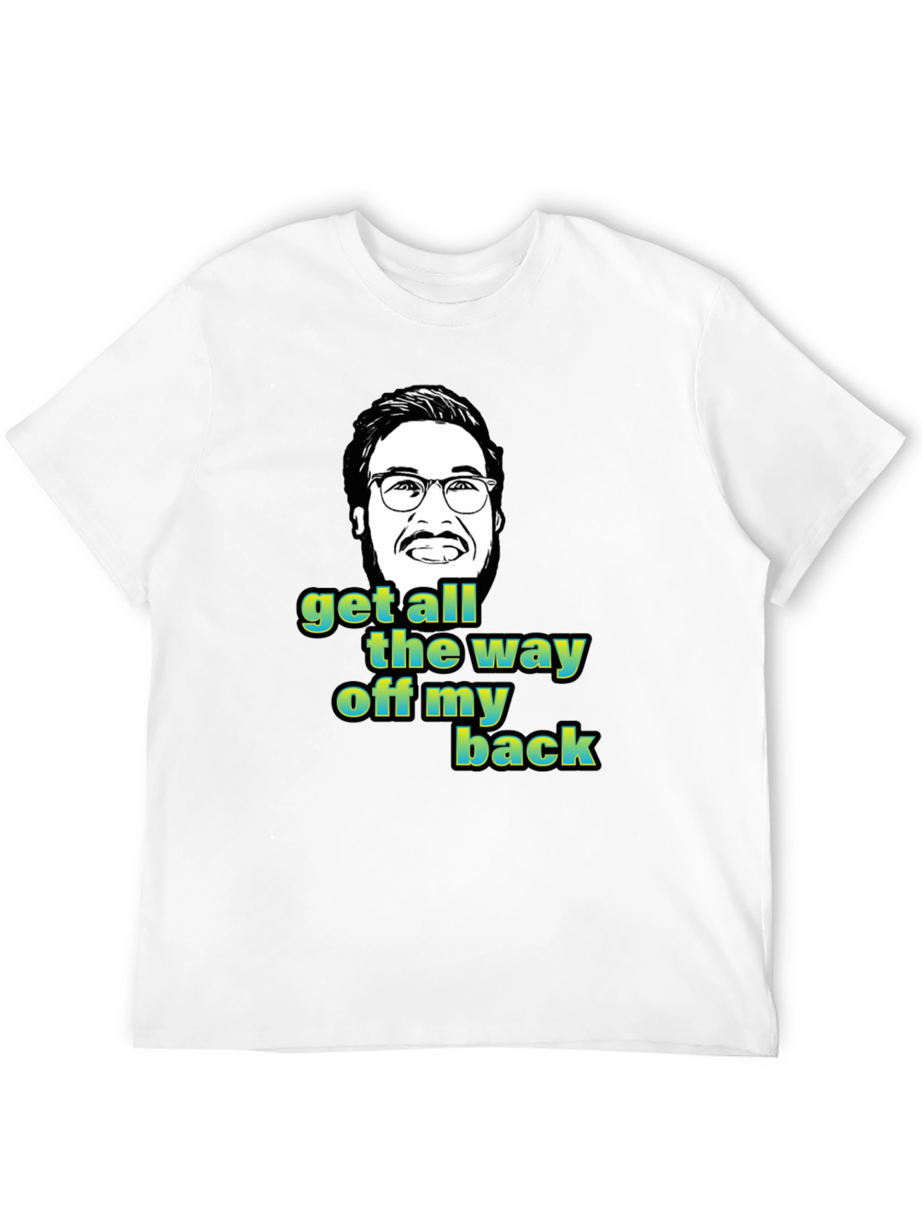 Black Funny "Get Off My Back" Graphic Tee view 12