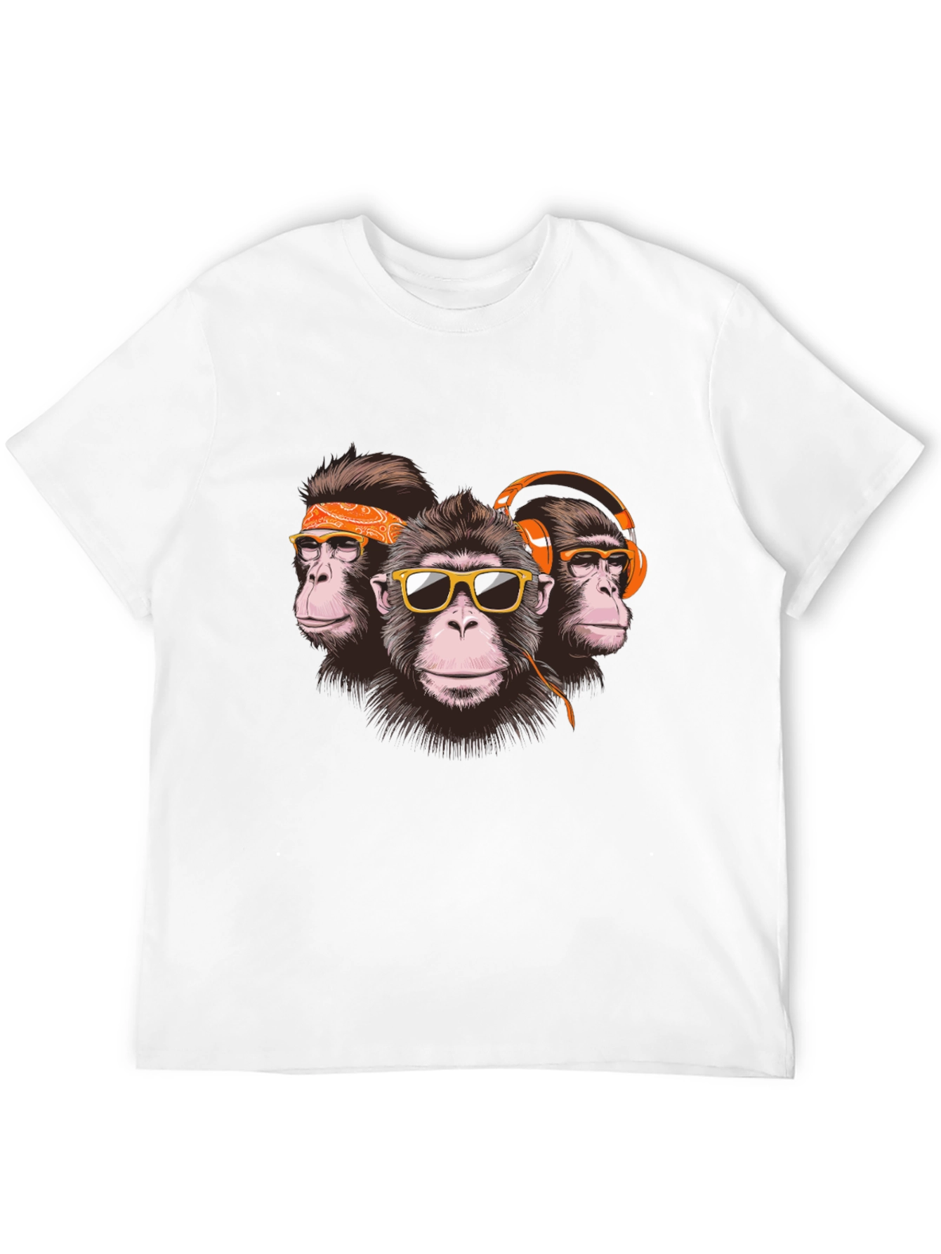 Black Monkey Trio Graphic Tee - Cool & Quirky Design view 12