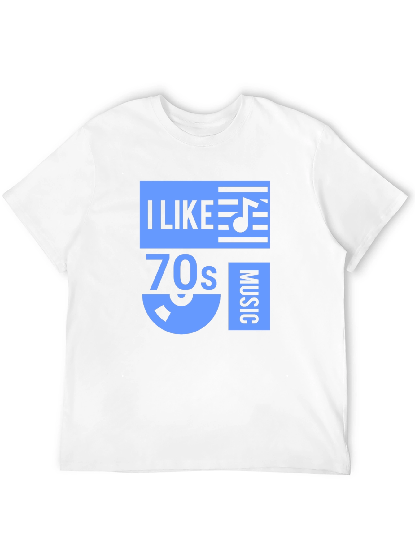 Black I Like 70s Music Graphic Tee - Retro Style T-Shirt view 12