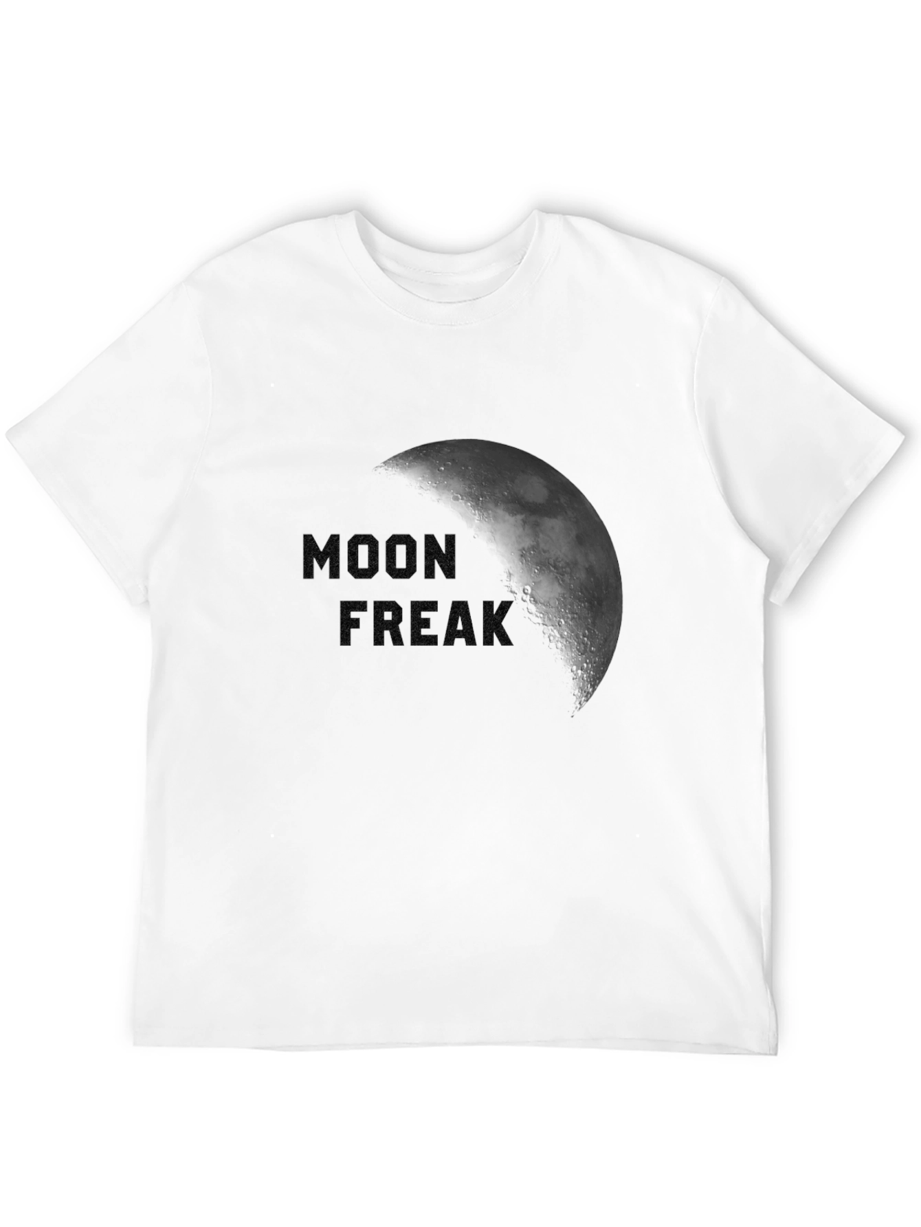 Black Moon Freak Graphic T-Shirt - Black Crew Neck Tee view 12