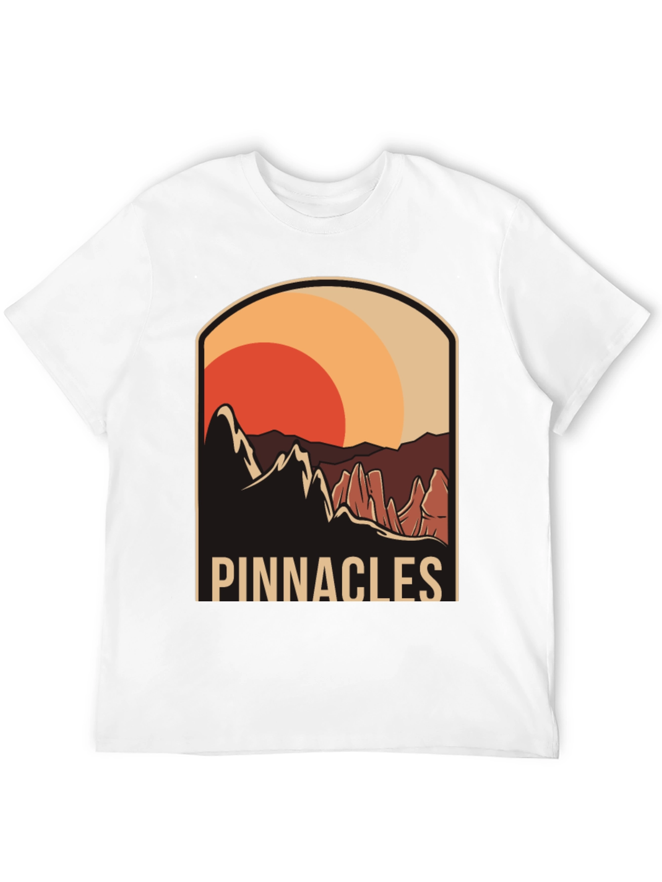 Black Pinnacles Graphic Tee - Nature Inspired Design view 12