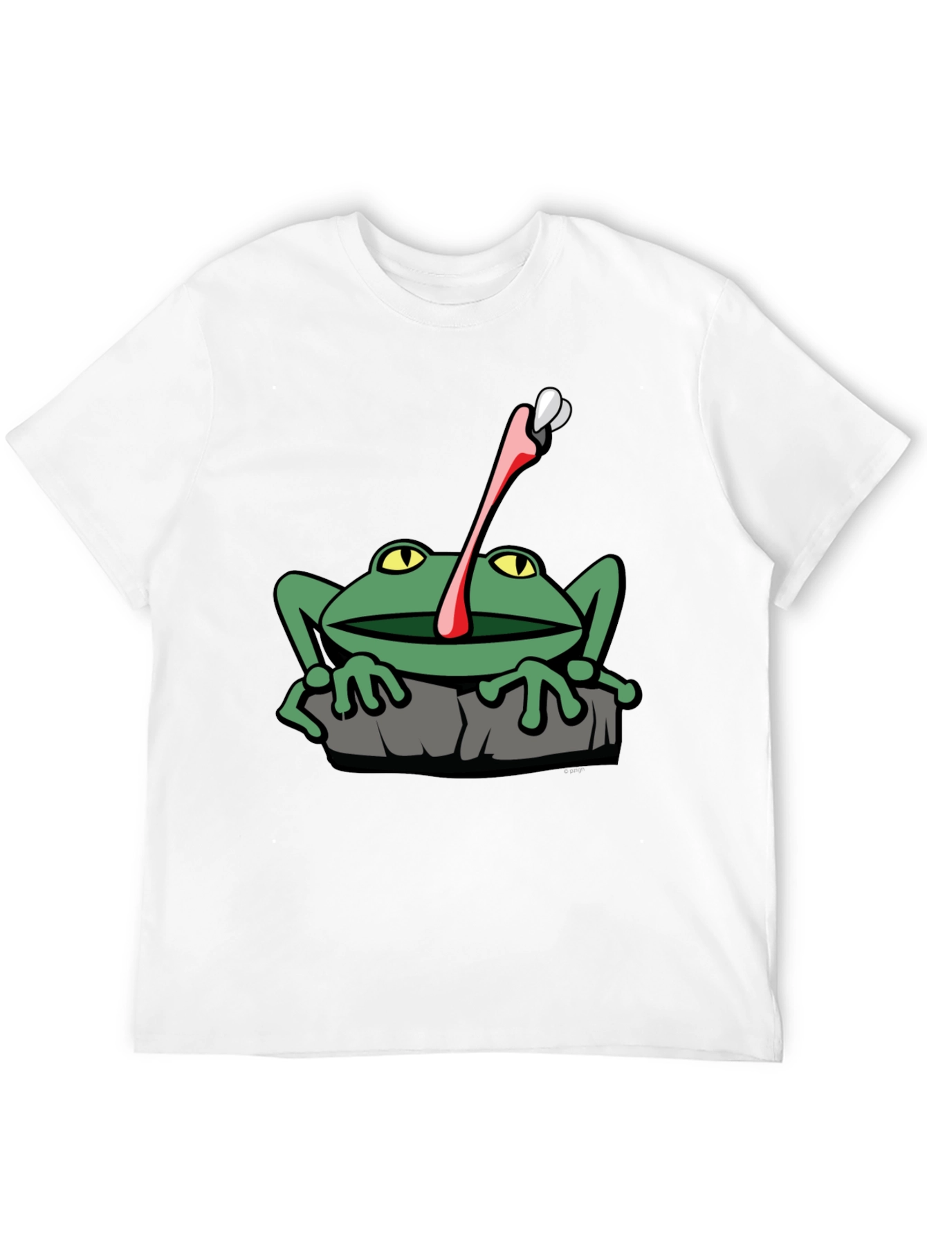 Black Frog Catching Fly Graphic T-Shirt view 12