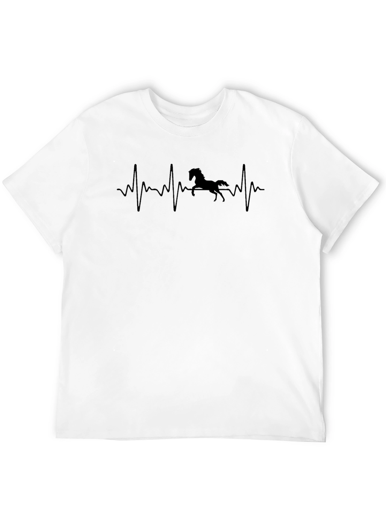 Black Horse Heartbeat T-Shirt - Equestrian Life Line Tee view 12