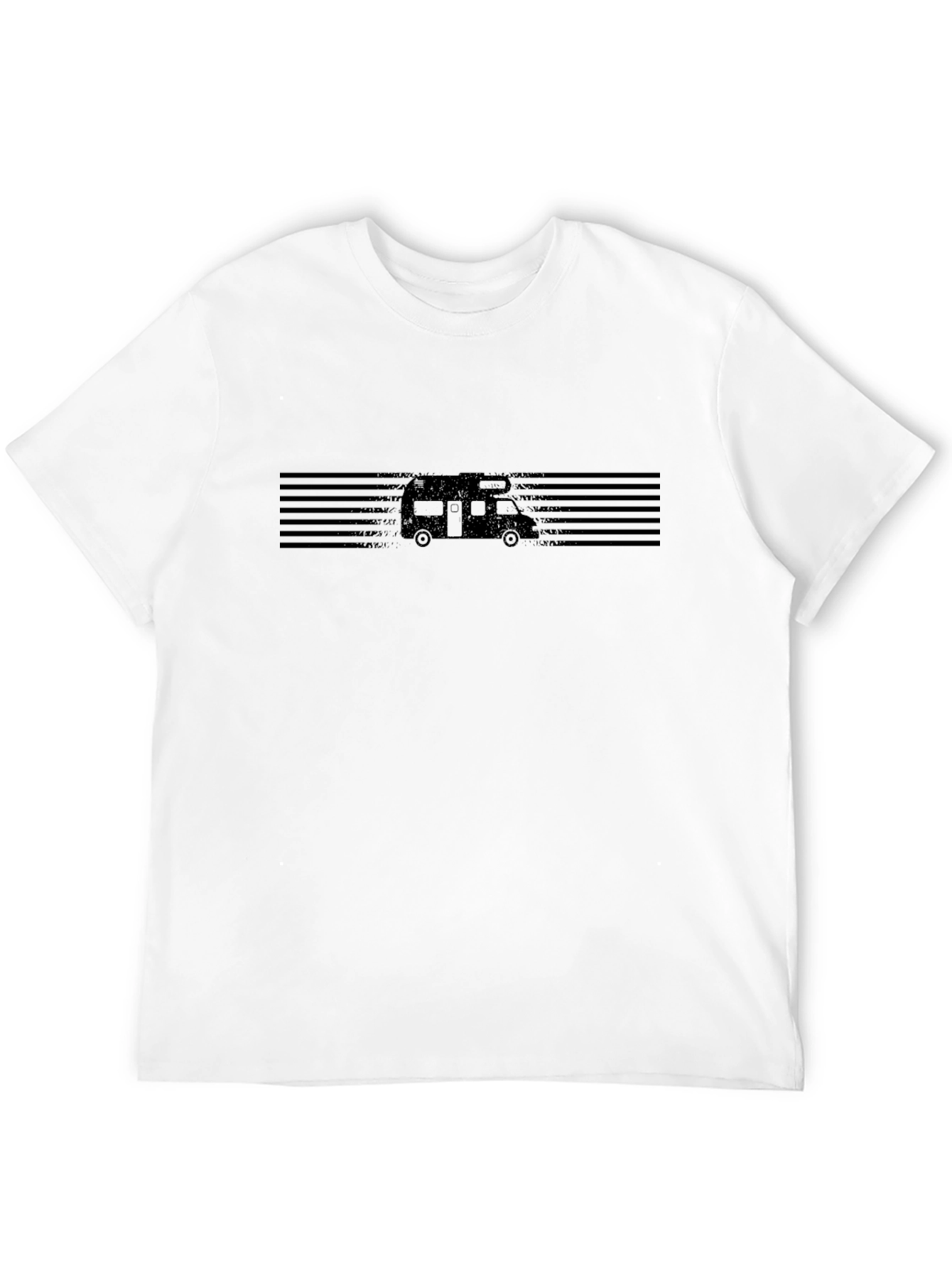 Black Retro RV Graphic T-Shirt - Black view 12