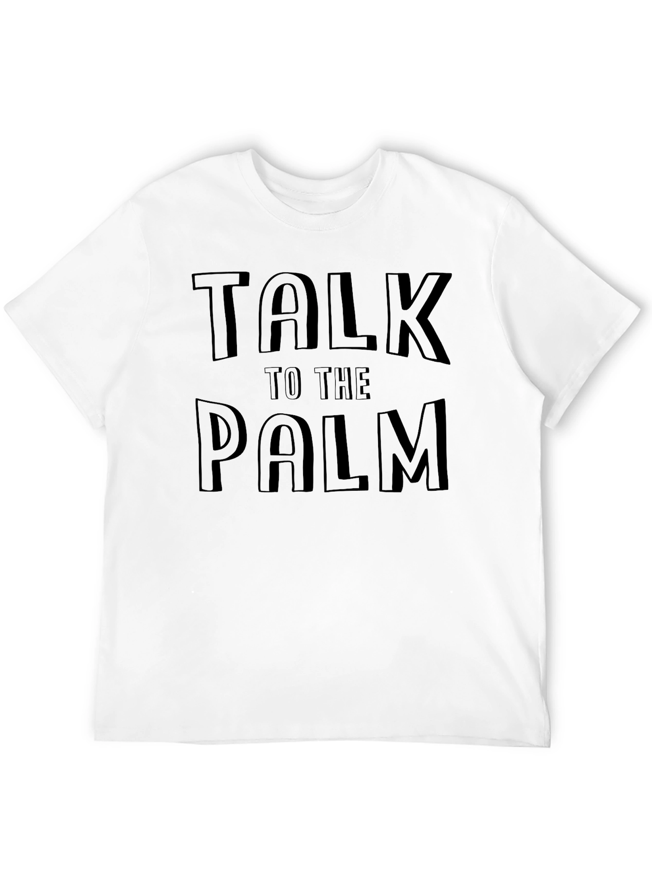 Black Talk to the Palm Graphic Tee view 12