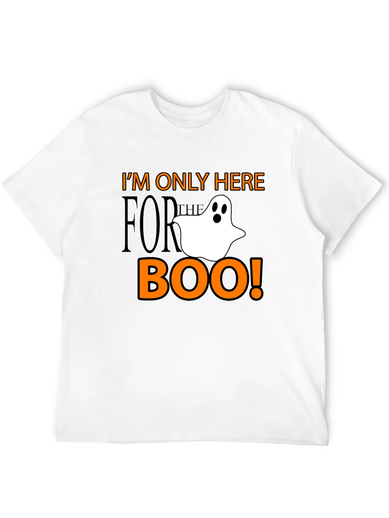 Black Halloween Ghost Boo T-Shirt - I'm Only Here for the Boo! view 12