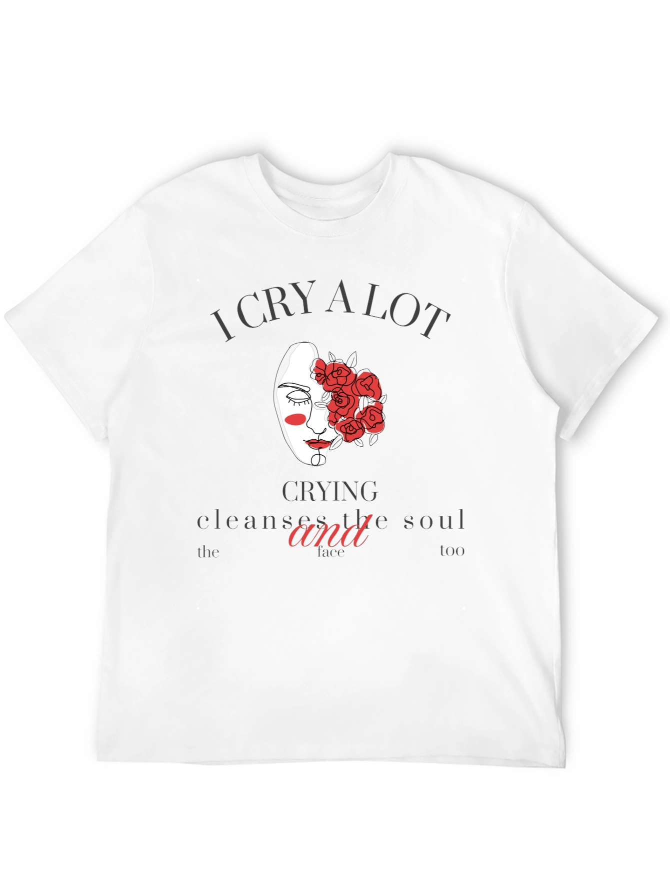 Black I Cry a Lot Graphic Tee - Unisex Comfort Fit view 12