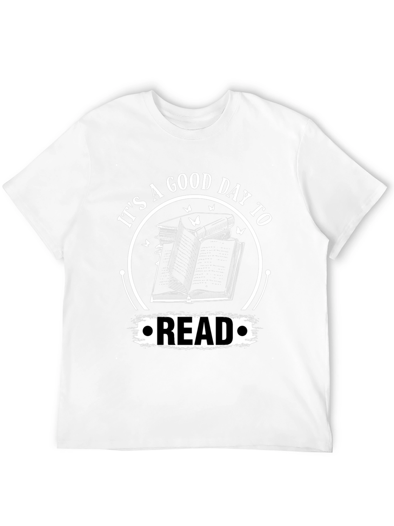 Black It's a Good Day to Read T-Shirt, Black Cotton Tee view 12