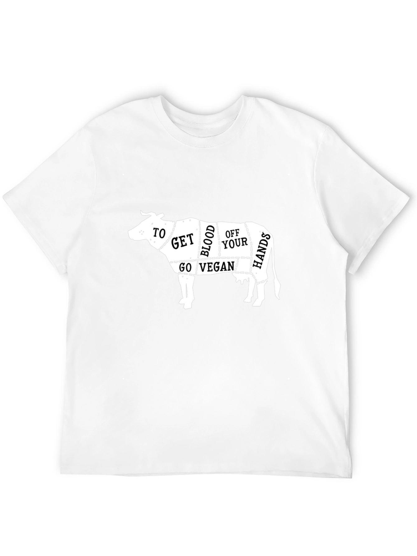 Black Vegan Butcher T-Shirt: "To Get Blood Off Your Hands, Go Vegan!" view 12