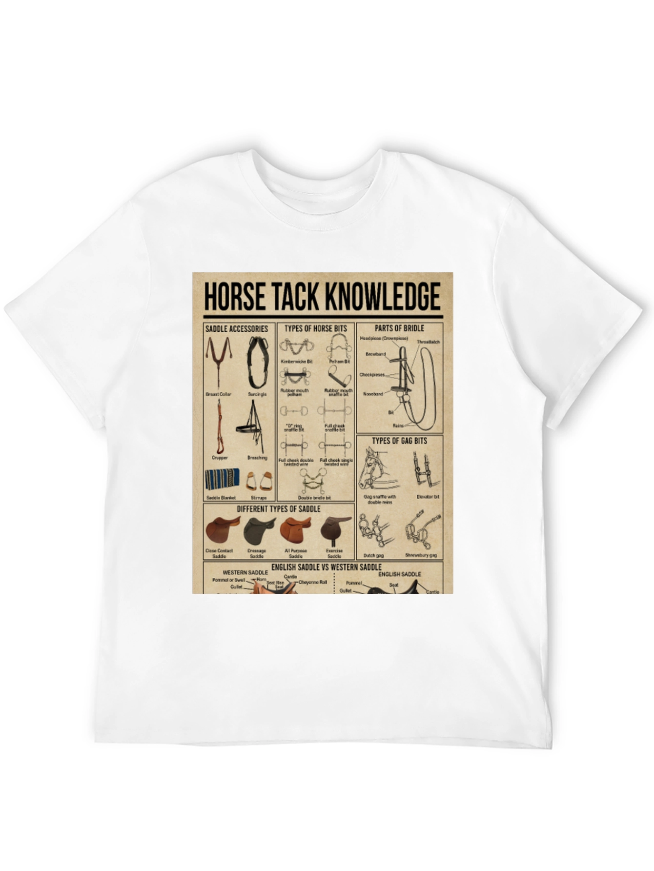 Black Horse Tack Knowledge Graphic T-Shirt view 12